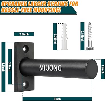 Weight Plate Holder for 1 Olympic Plates 5 Pack and Wall Mounted Weight Plate Rack for 2 Olympic Plates 2 Pack Bundle