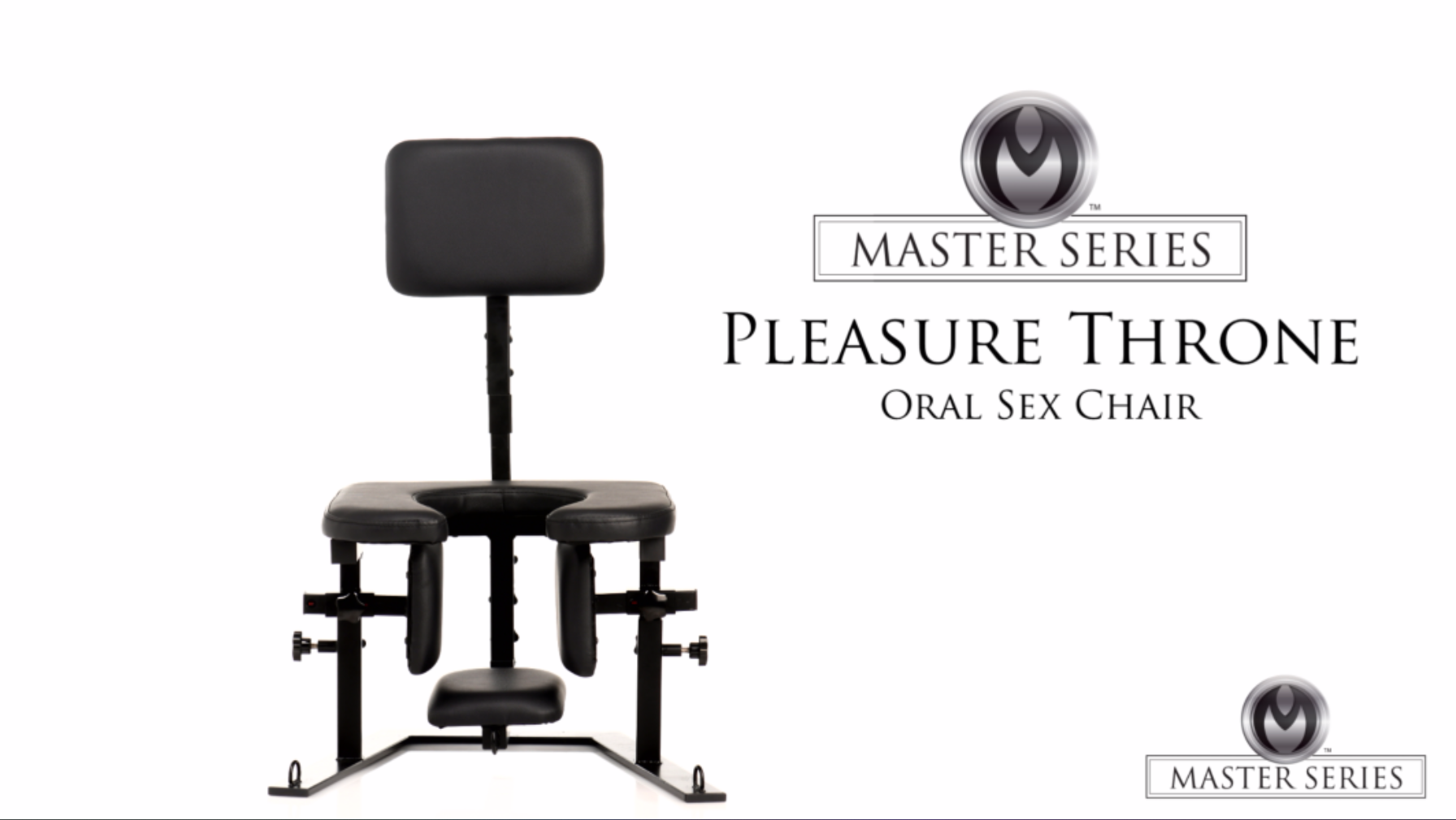 Amazon.com: Maste Series Pleasure Throne: Oral Sex Chair for Men, Women, &  Couples. Heavy Duty Plush, Padded Throne with Attachable Points, Cuffs,  Carabiners, & Adjustable  3 Pieces, Black : Health & Household