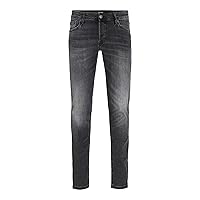 JACK & JONES Jjiglenn Uomo Jeans Nero W34L34 70% Cotone, 28% Poliestere