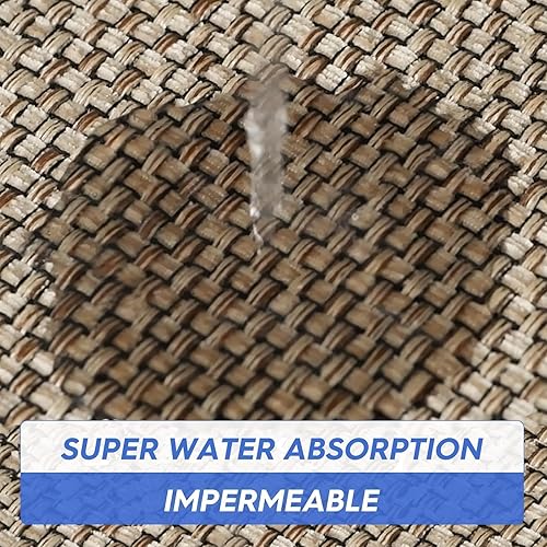 Miniatura 7 de Artoid Mode Juego de 2 alfombras y tapetes de cocina lavables antideslizantes con parte trasera de goma absorbentes para el piso delantero del