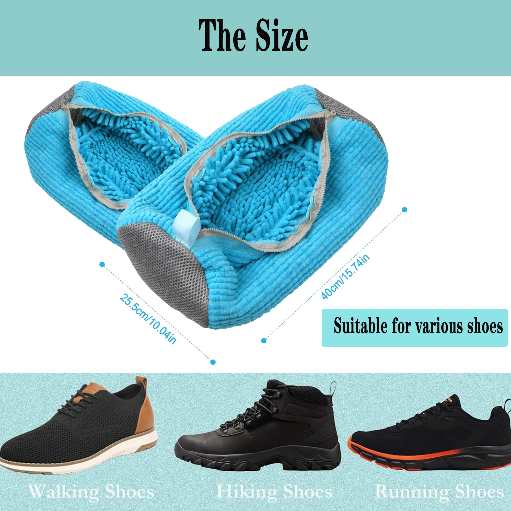 Schuhwaschmaschinentasche, Wäschesack für Schuhreiniger, hält Schuhe sauber, wiederverwendbar und langlebig, Reißverschluss, Schuhwaschbeutel für Sneaker, Tennis, Laufschuhe, Socken,