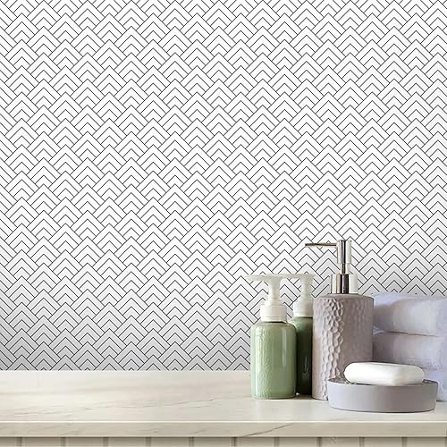 Miniatura 4 de Alwayspon 12 calcomanías mate para azulejos de pared, despegar y pegar, calcomanías de vinilo autoadhesivas para azulejos de cocina y baño, 6 x 6