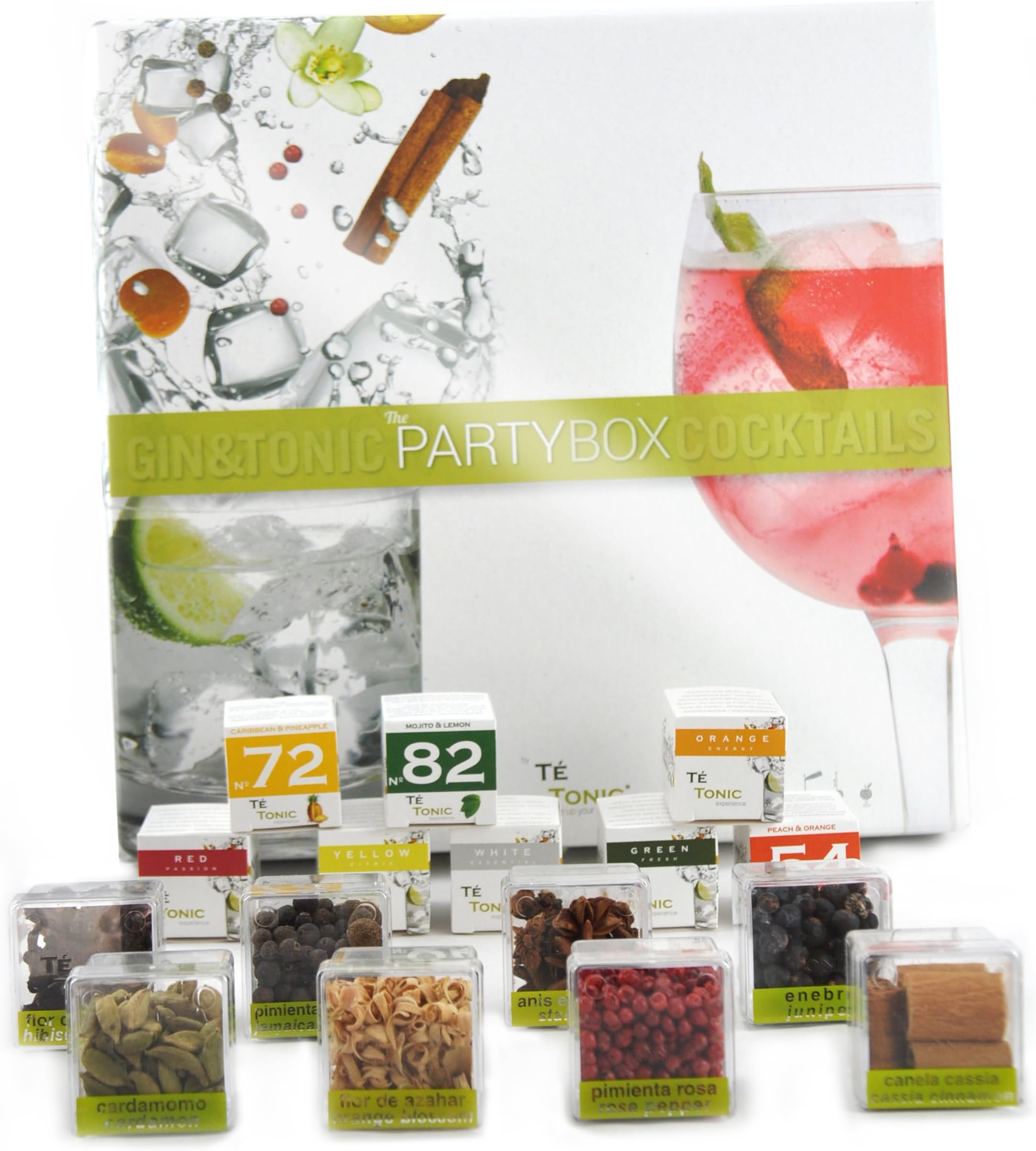 Te Tonic Gin And Tonic Party Box – 24 Gin and Vodka Infusions, 8 Botanicals Bags - Cocktail Infusion Kit For Bars/Restaurants And Hotels – Ideal Gin Gift Box
