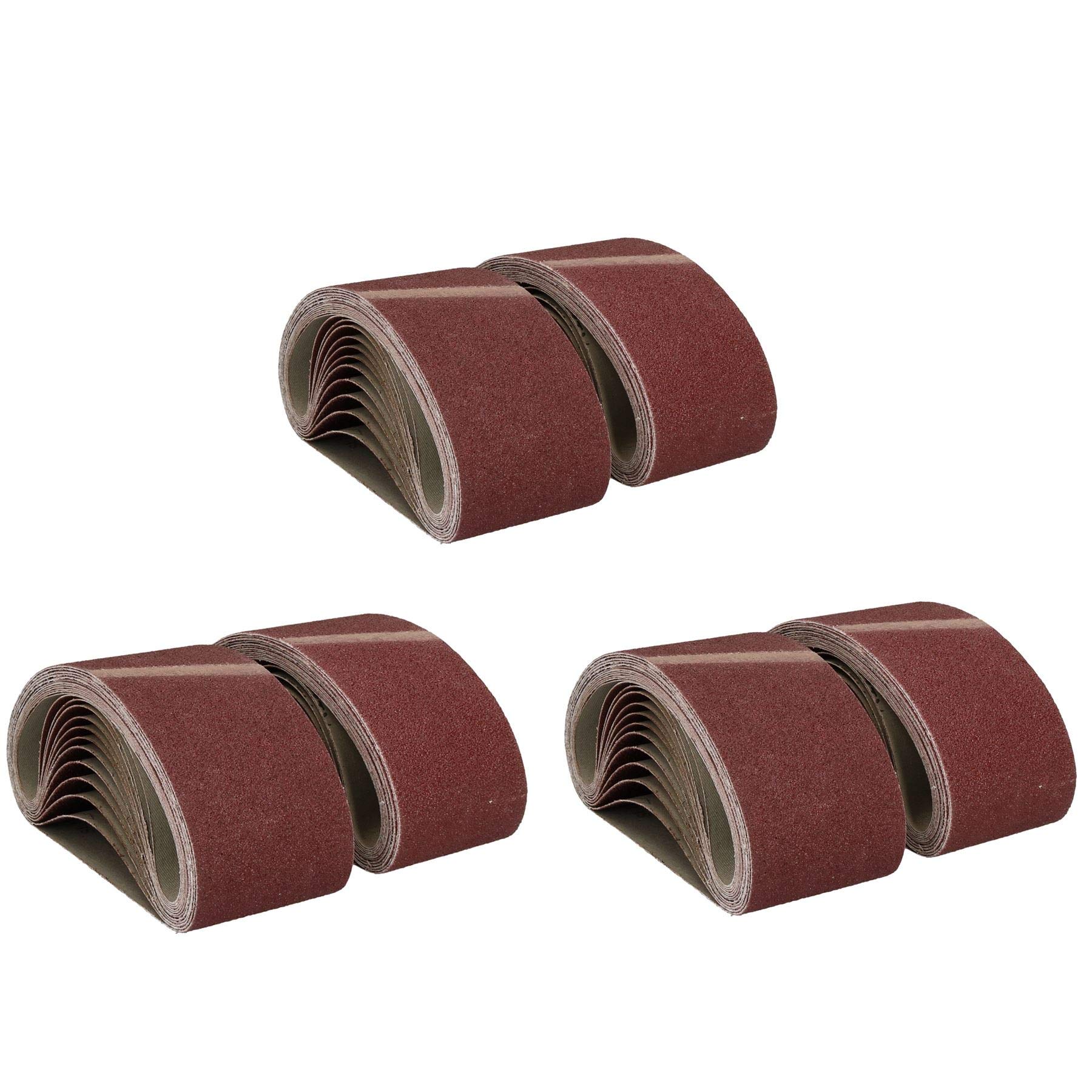 Ab Tools 457Mm X 75Mm Mixed Grit Abrasive Sanding Belts Power File Sander Belt 75 Pack