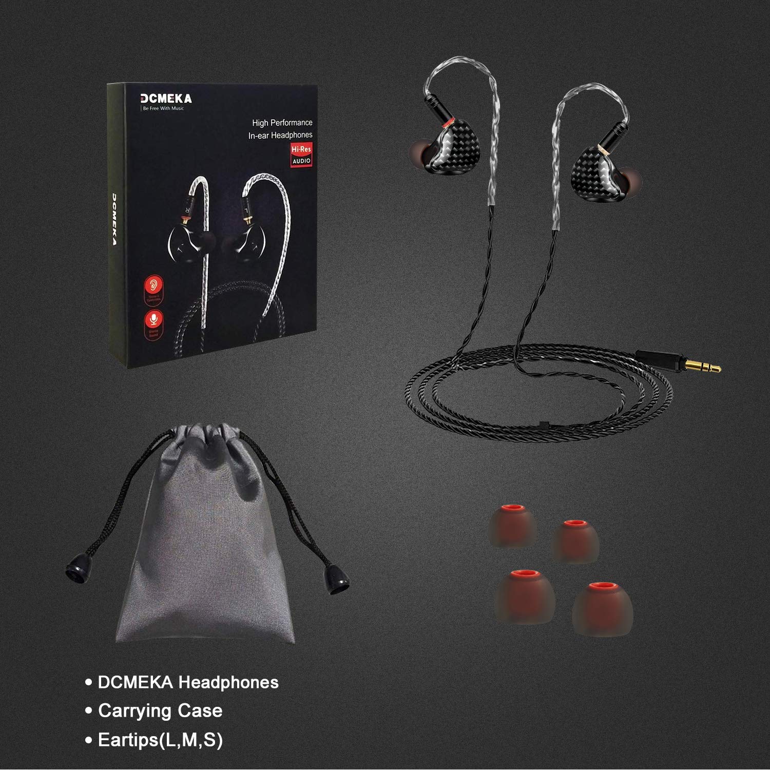 Monitores intraurales [versión actualizada] Auriculares con cable auriculares audífonos audífonos duales con cables desmontables MMCX aislamiento de ruido auriculares a prueba de sudor estéreo HiFi