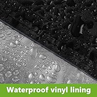 Vista 3 de Funda impermeable para parrilla de tapa plana para diseño Captiva de 3 quemadores de gas, funda de parrilla de hierro plano resistente de 27