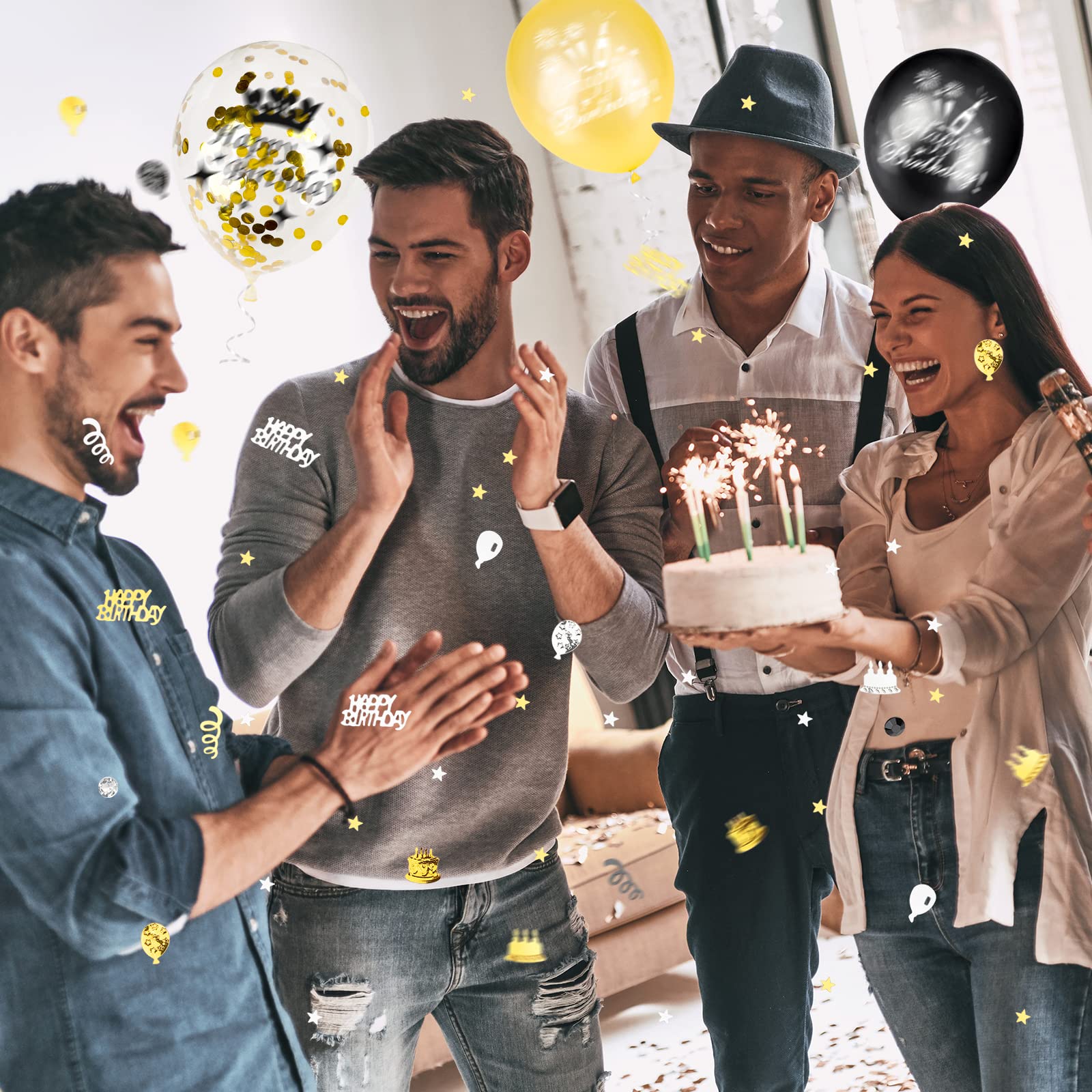 Goldrock Confettis Happy Birthday - Décoration De Table D'Anniversaire