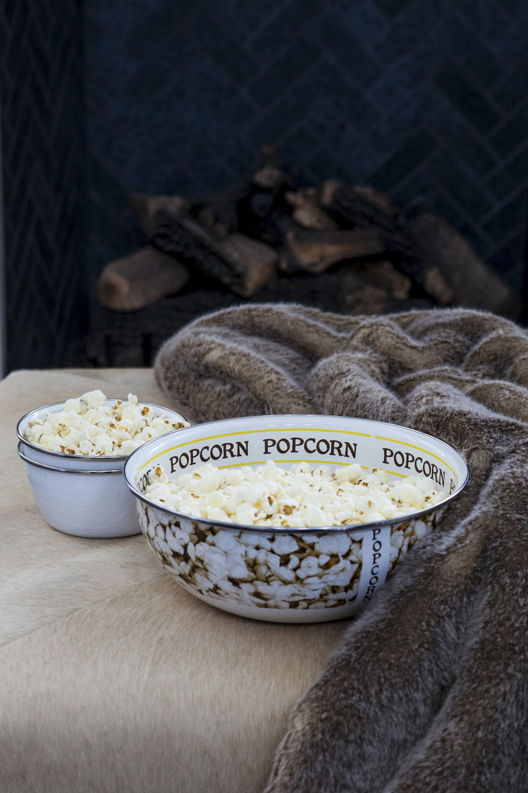 Golden Rabbit Enamelware - Popcorn Gift Bowl (Popcorn)