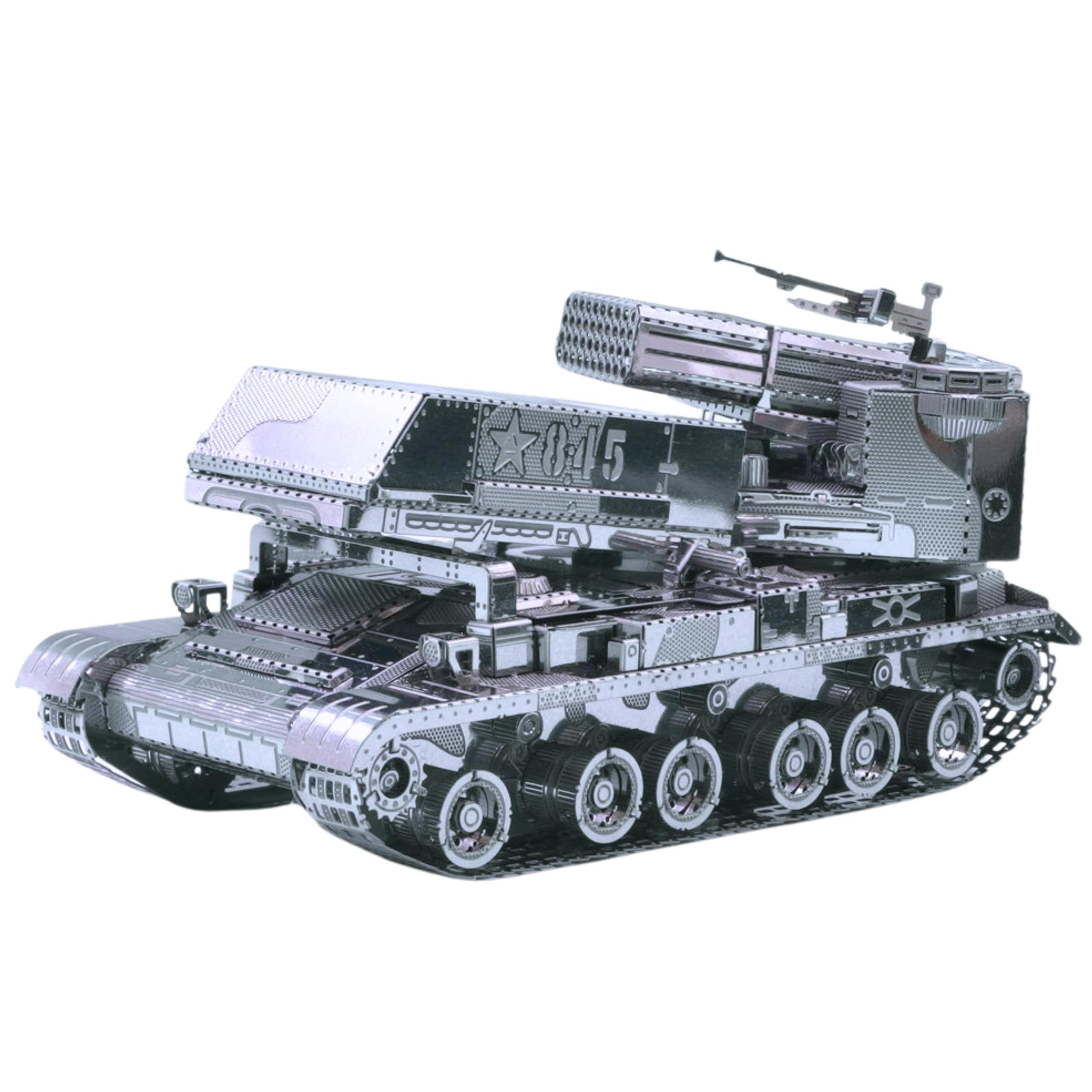 Metal Zone Lanzacohetes Multicañón Puzzle 3D de Metal. Maqueta de Lanzacohetes 845 para Montar. Rompecabezas de Metal 3D de Combate. Puzzle 3D de Metal para Adultos de 10 x 4,9 x 5,4cm