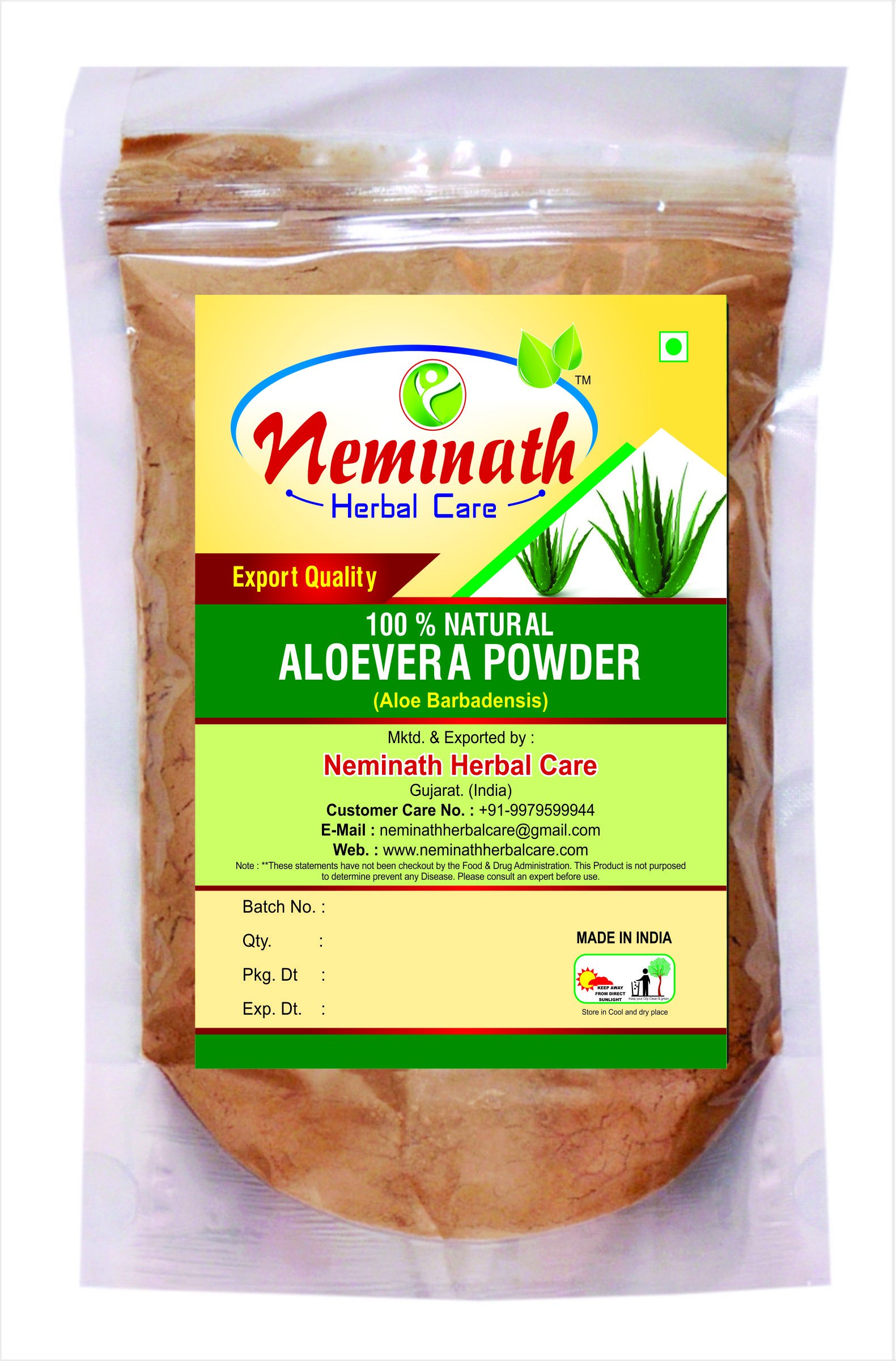 Aloe Vera Powder (100Grams) External Use only