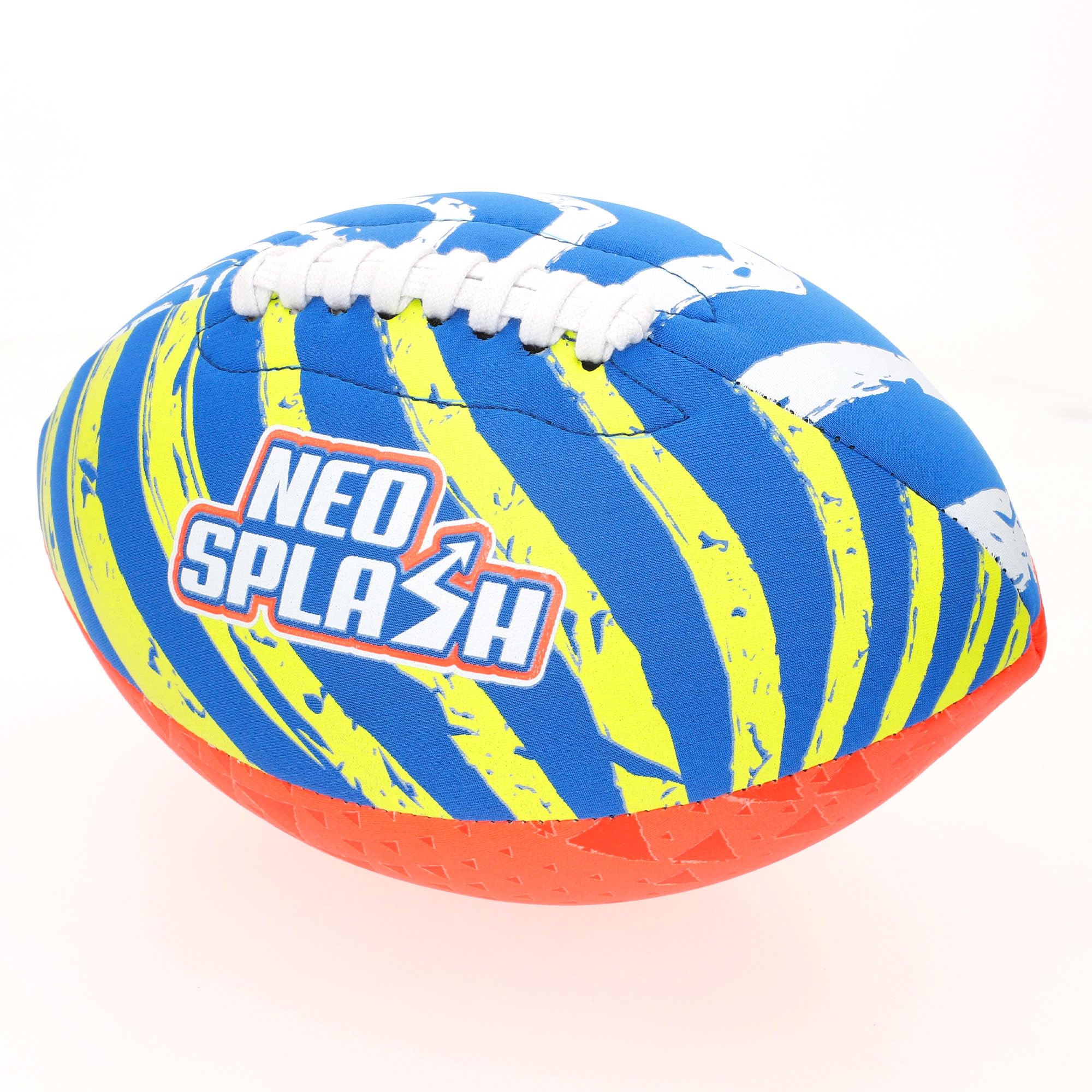 AKTIVE 54288 Neopren-Rugbyball für Wasser, 26 cm, leicht, schwimmend, wasserdicht, auffällige Farben, rutschfestes Design, optimal für Strand und Pool