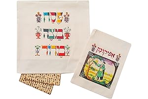 Antique-Style Illuminated Matza and Afikoman Covers