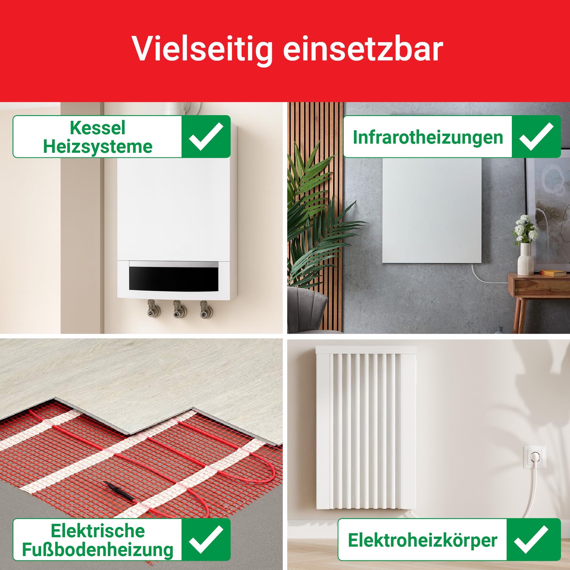 ELEKTROBOCK PT14-NP-P WiFi – inteligentny termostat pokojowy WLAN 230 V – sterowanie ogrzewaniem za pomocą aplikacji – montaż natynkowy – 16 A bez potencjałów – regulowane programy tygodniowe i