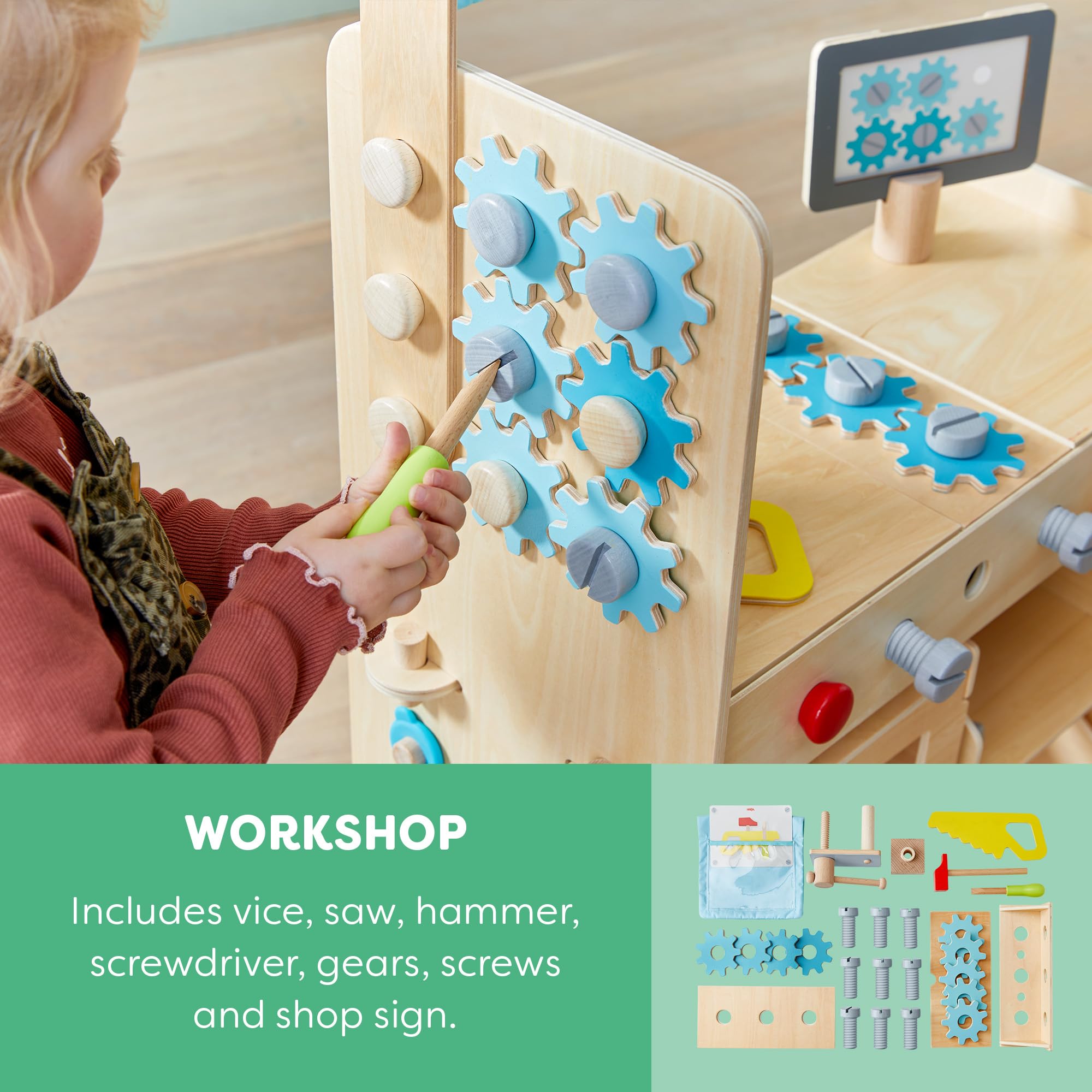 HABA Creative Play 2011830001 - Porte-Monnaie pour Enfants avec pièces en Bois, Billets et Argent de Jeu - Favorise la compréhension des nombres et Le Jeu de rôle - À partir de