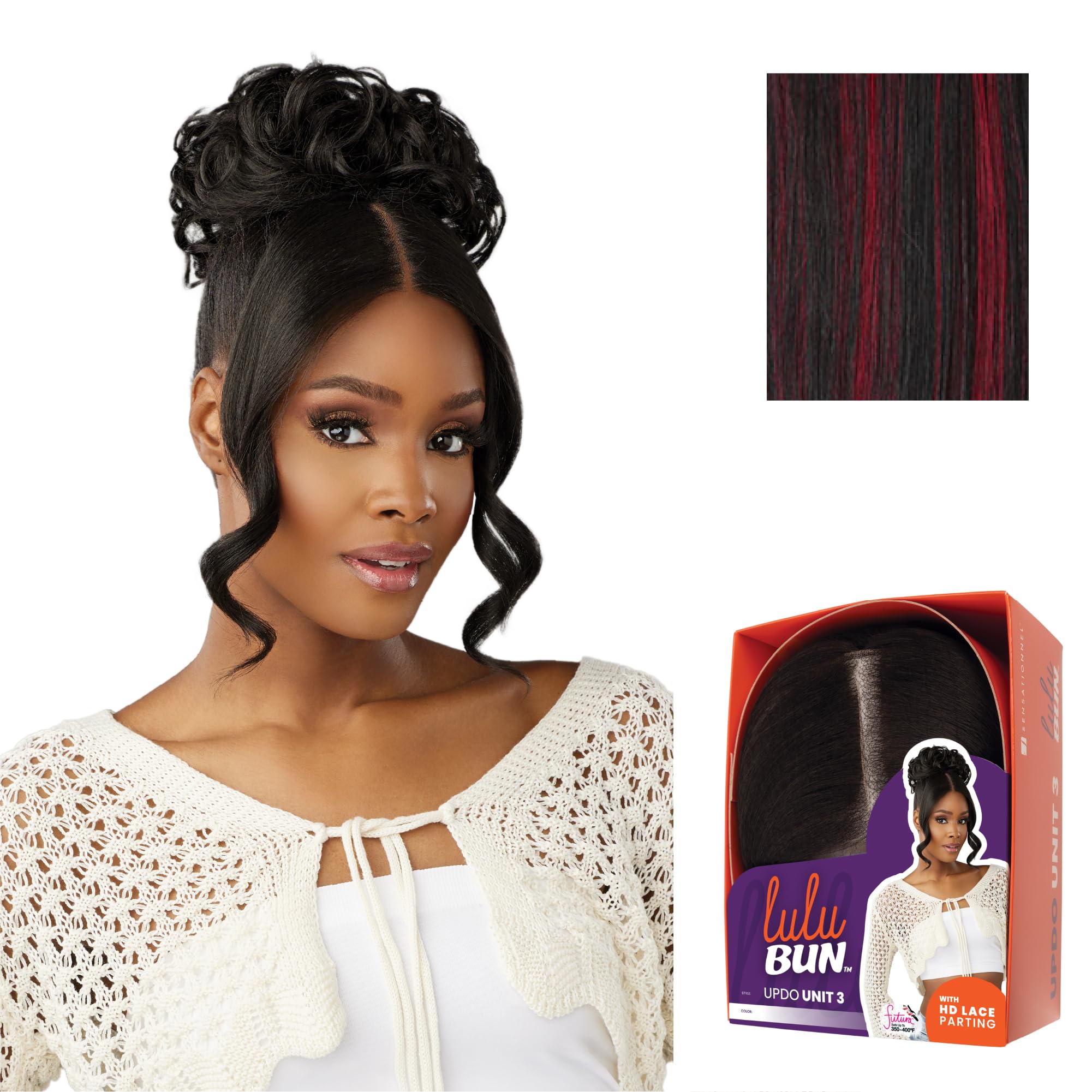Sensationnel Lulu Bun Updo Hairextensions-Unit 3,F1B/BG