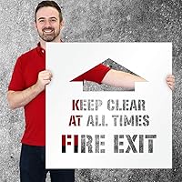 Vista 3 de SmartSign Plantilla reutilizable de 24 x 24 pulgadas con flecha hacia arriba, plástico de 24 x 24 pulgadas, fácil de lavar, para estacionamientos