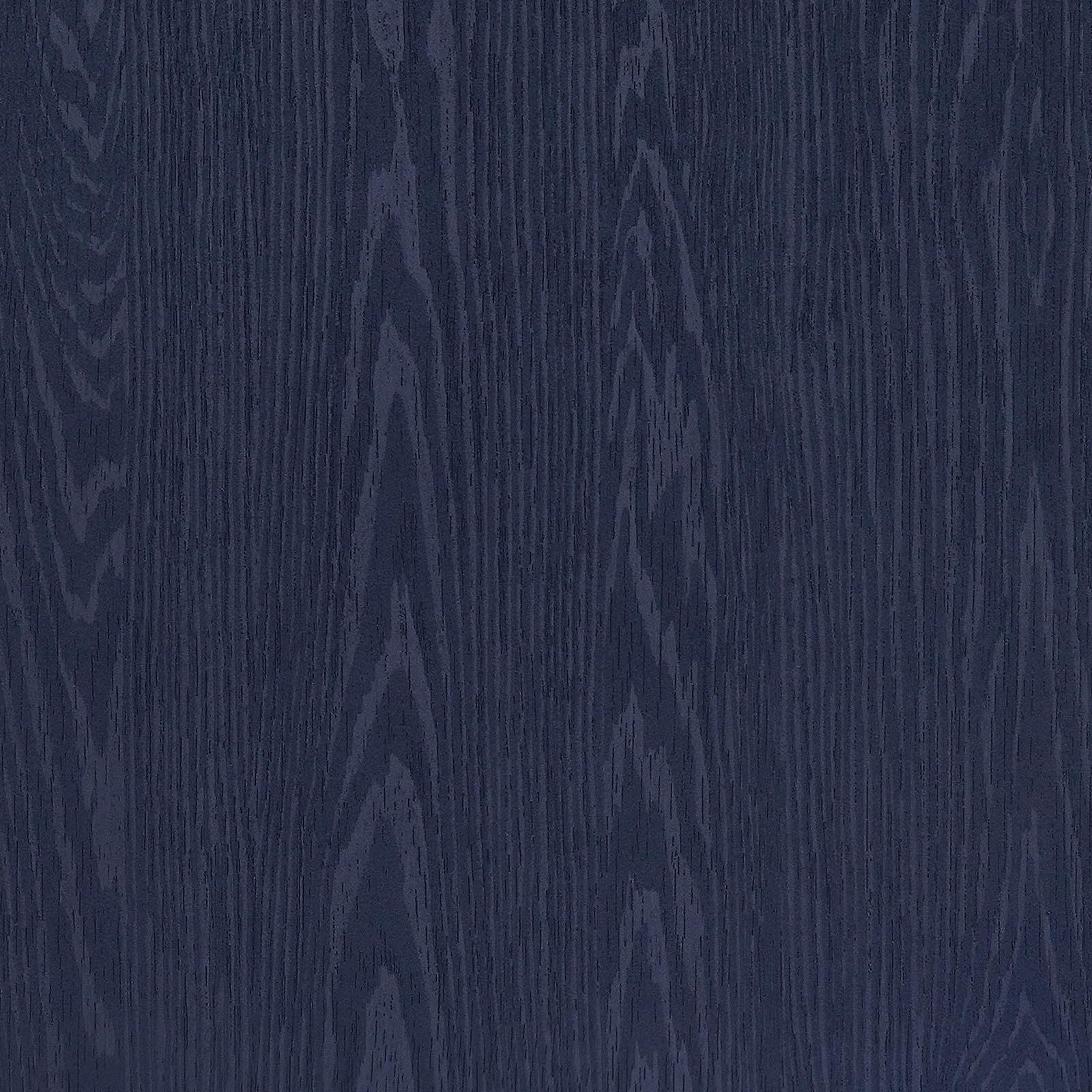 Decotalk Wood Contact Paper 17.7"x200" Navy Wood Grain Contact Paper Peel and Stick Navy Wallpaper for Bedroom Removable Wallpaper Wood Countertop