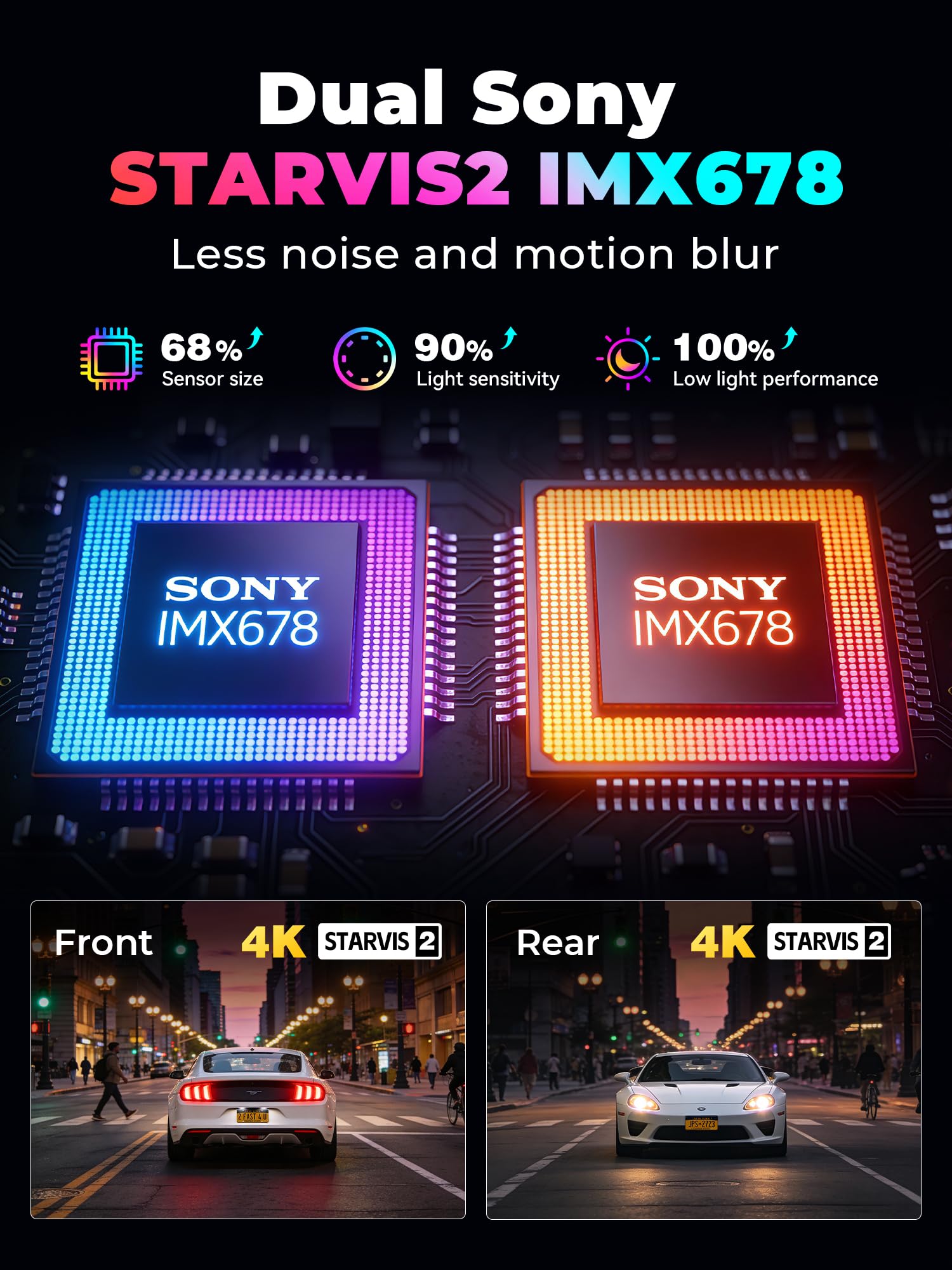 DDPAI Z90 Master Dash Cam samochodowa kamera samochodowa z przodu i z tyłu, 4K + 4K, Dual STARVIS 2, AI ISP noktowizor, tryb parkowania 24 h, 128 G eMMC gratis, Dual HDR 3K/60FPS, 5G WiFi GPS, 3" IPS
