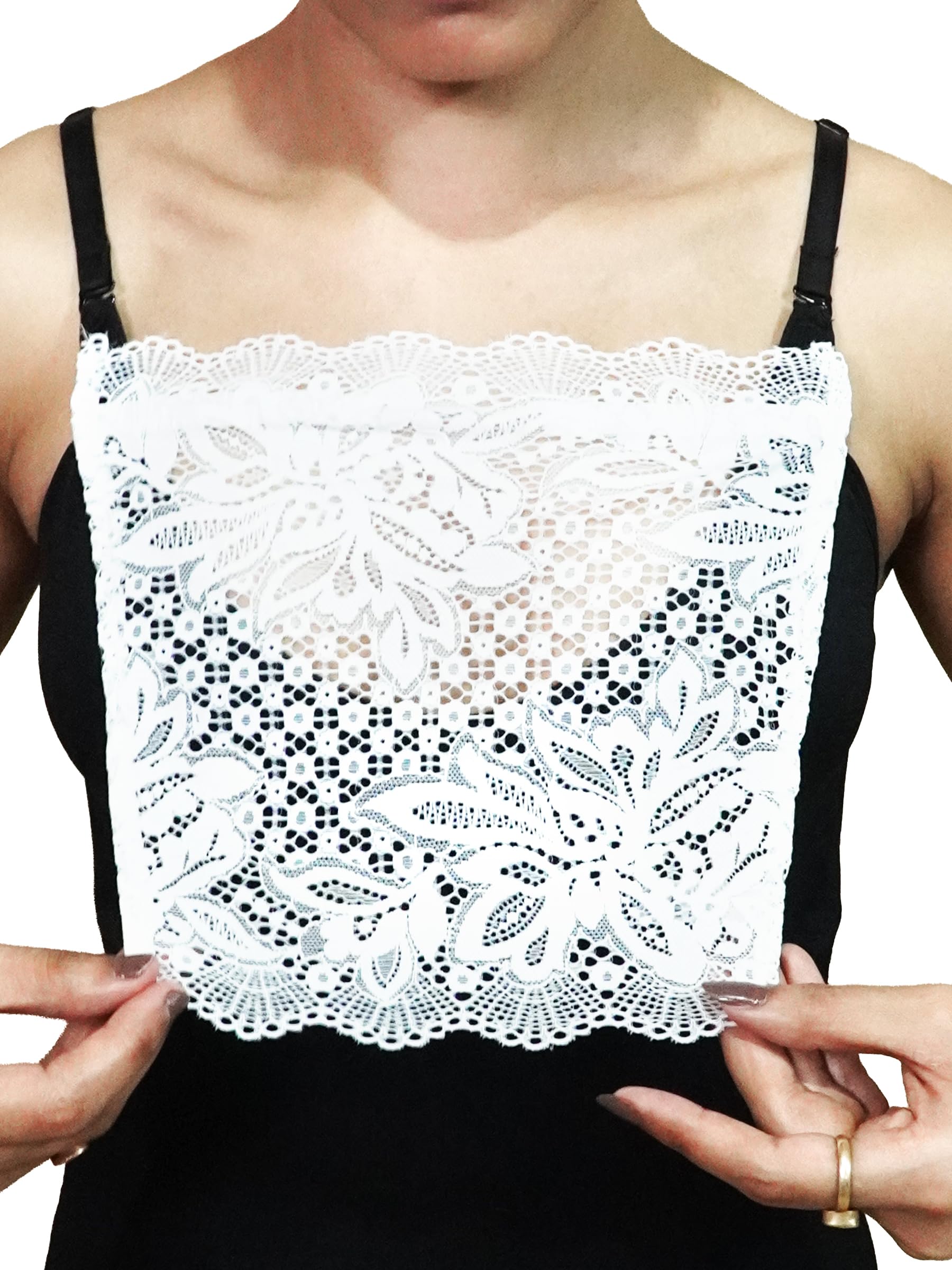 Buy Muselot Clip On Camisole Lace Inserts For Women - 1 Pc White