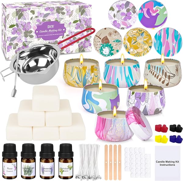 FONTOEN Kit fabrication bougies DIY pour adultes