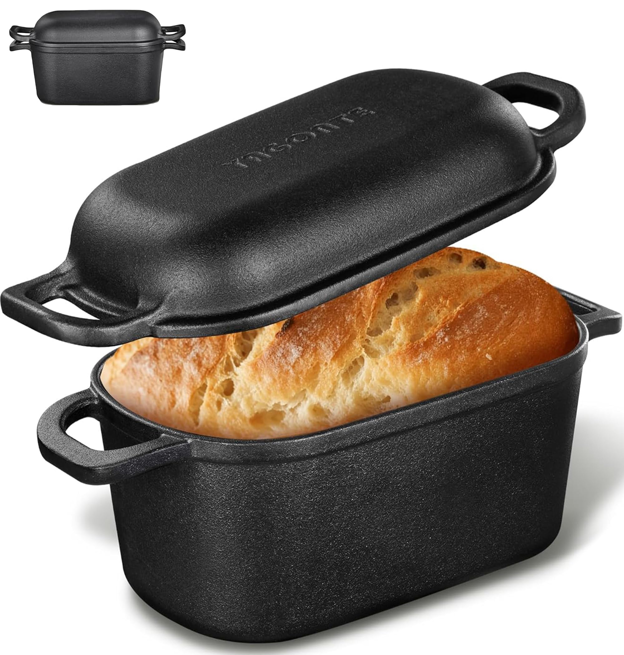 YAGONTE 4.6 Quart Oval Dutch Oven