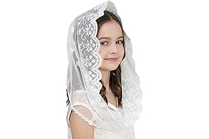 First Communion Veil, Lace Flowergirl Veil Girls Lace Floret Headband For Wedding