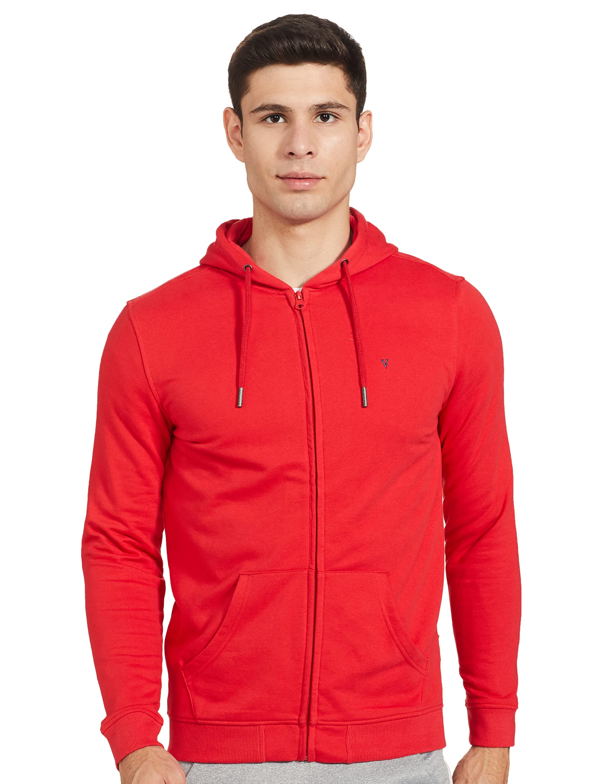 Van HeusenSport Men's Cotton Blend Hooded and Crew Neck Sweatshirt(VSSTURGP769486-XL_Red_XL)