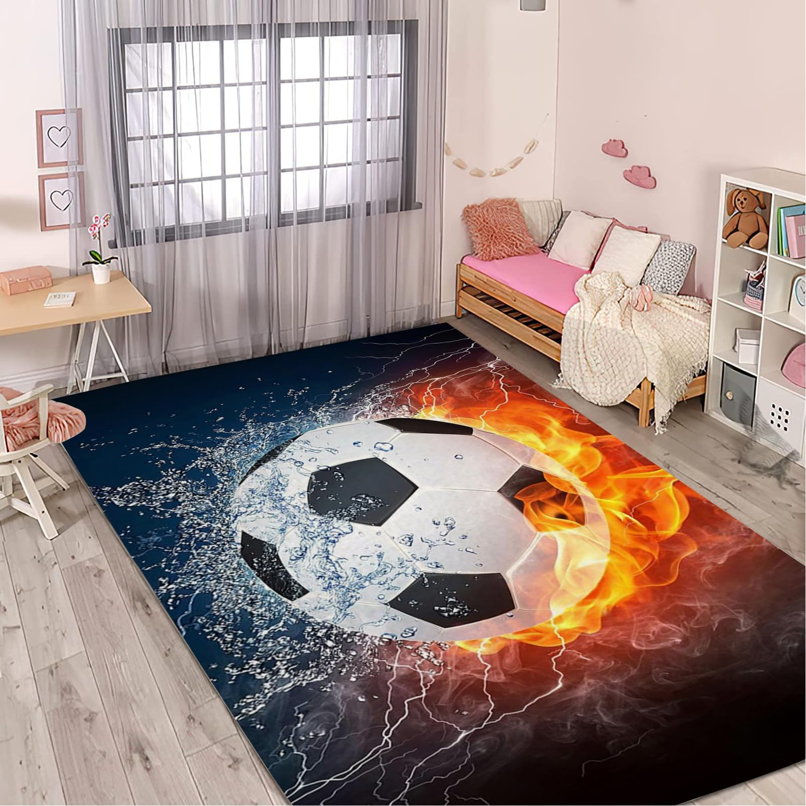 Tapis de football de salon grand format 160x230 cm tapis de sport