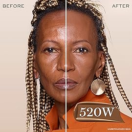 Lancme Teint Idole Ultra Wear Natural Matte Foundation- Longwear, Medium-Full Coverage, Natural Finish, Waterproof & Hydrating - 520W (Deep Skin with Warm/Golden Undertones), 1 Fl Oz