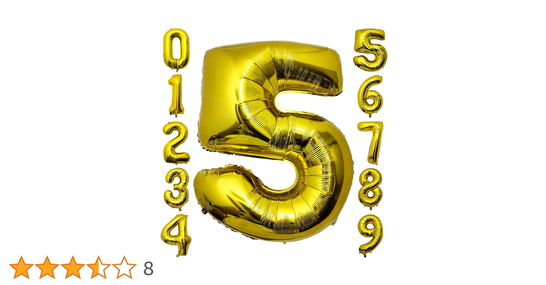 ナンバーバルーン【5】 Amazon | 大きい 数字5 バルーン バースデー パーティー 誕生日