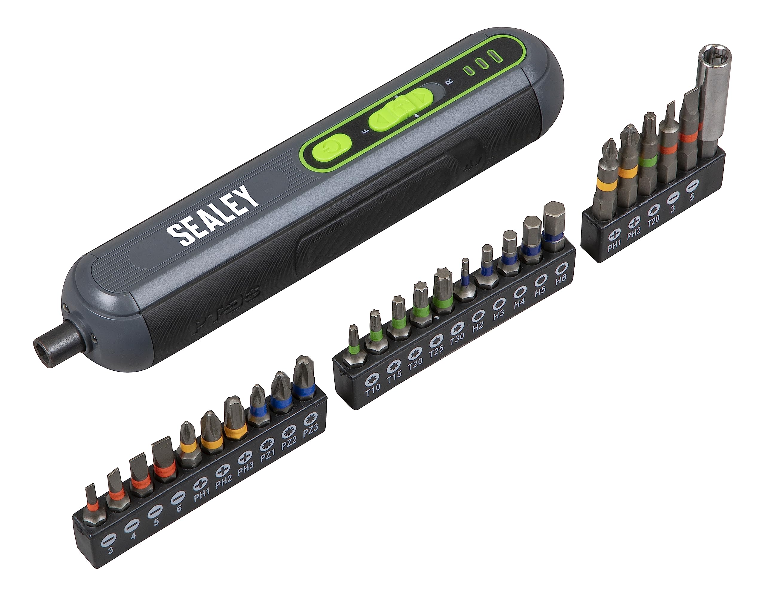 Sealey 4V Cordless Screwdriver CP4VSD with 25Pc Bit Set