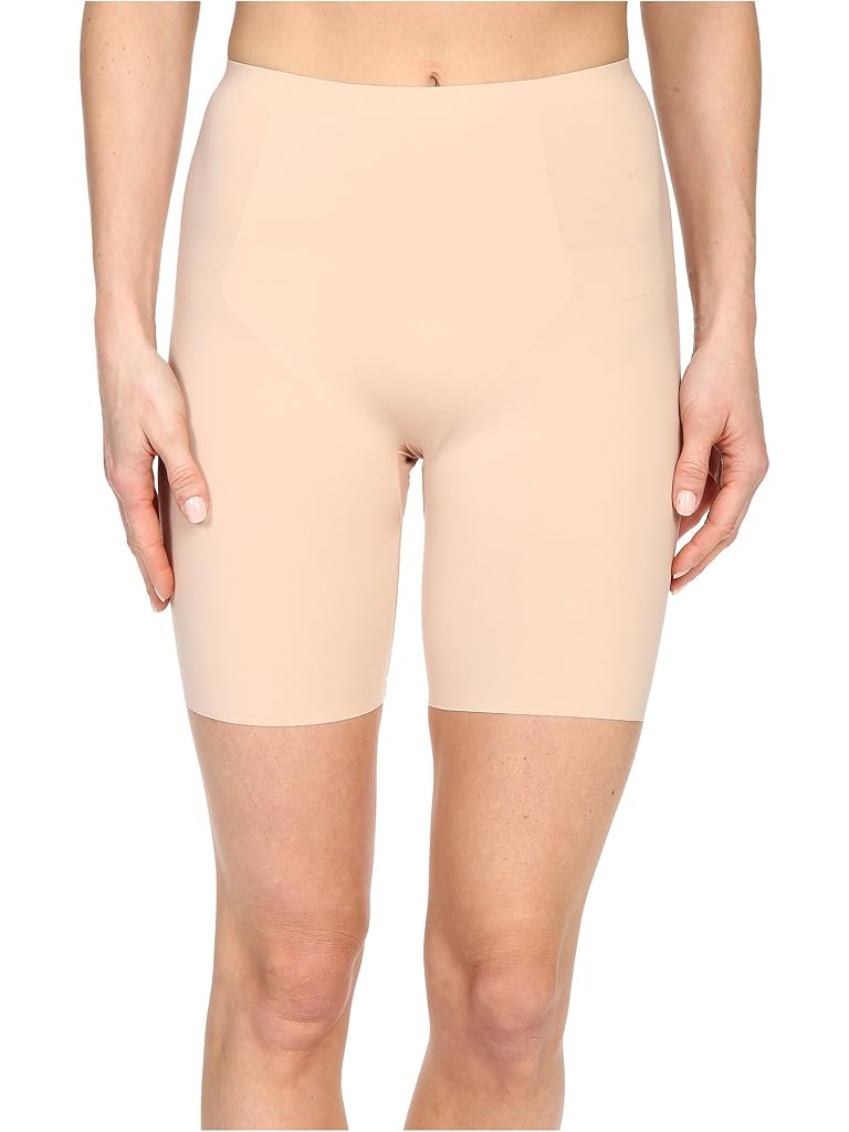 Beige Spanx SPANX Shapewear for Women Thinstincts Mid-Thigh Shaping Short (Regular and Plus Sizes)