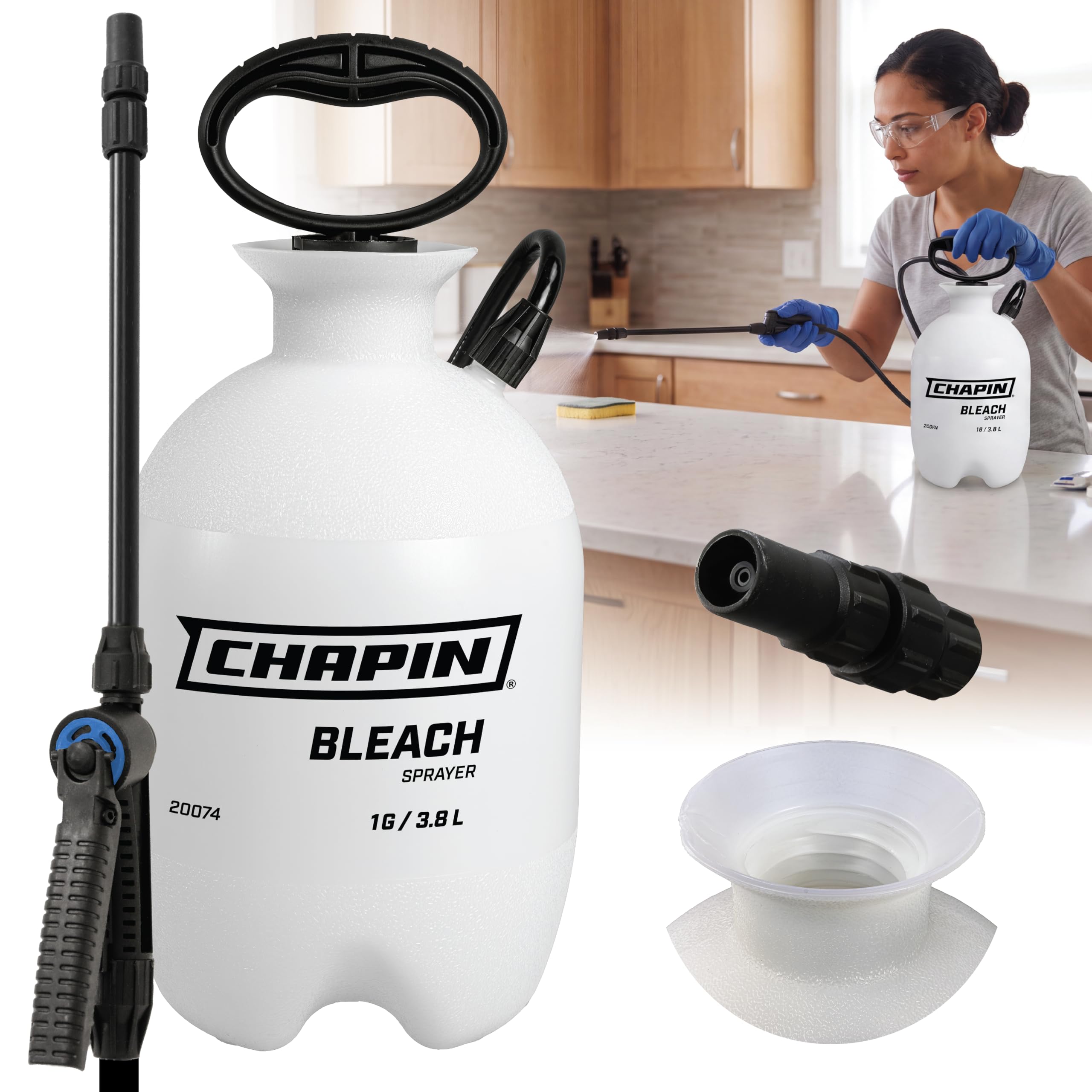 Amazon.com: CHAPIN 20074 1-Gallon Bleach Pump Sprayer for Cleaning