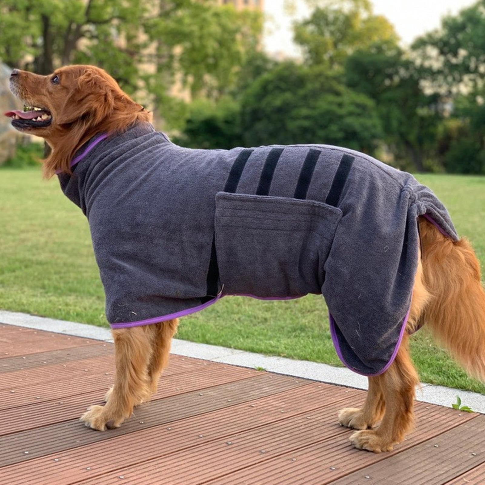 Peignoir Séchant pour Chien Serviette en Microfibre Douce à Séchage Rapide | Robe De Bain Pour Chien Idéal pour le Toilettage à la Maison, les Voyages, l'Hiver, la Baignade, les Jours de