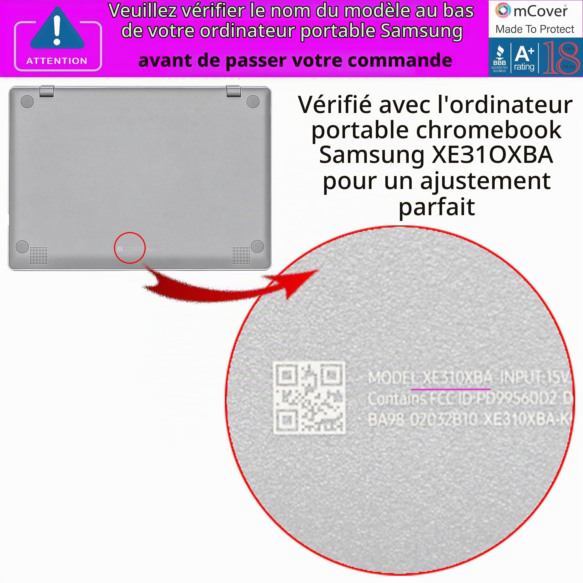mCover Coque Rigide Uniquement Compatible avec Samsung Galaxy Chromebook Go (14" XE340XDA / XE345XDA Series, Transparent)