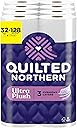 Quilted Northern Ultra Plush Toilet Paper, 32 Mega Rolls = 128 Regular Rolls, 3X Thicker*, 3 Ply Soft Toilet Tissue