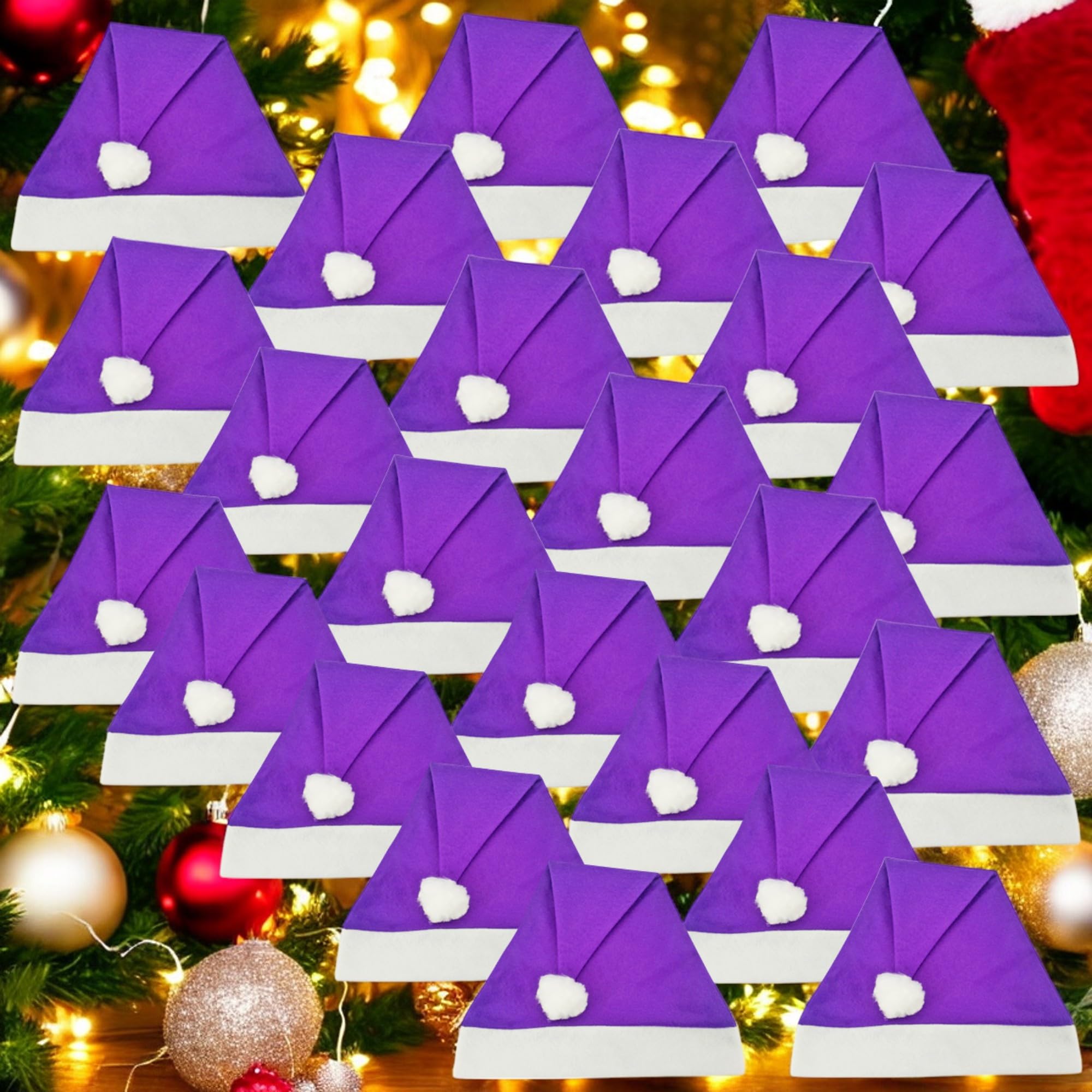 Ciffre Riesen Auswahl Weihnachtsmützen Nikolausmützen Rot Blau Schwarz Gelb Grün Nikolausmützen 6-12 - 24-48 er Set