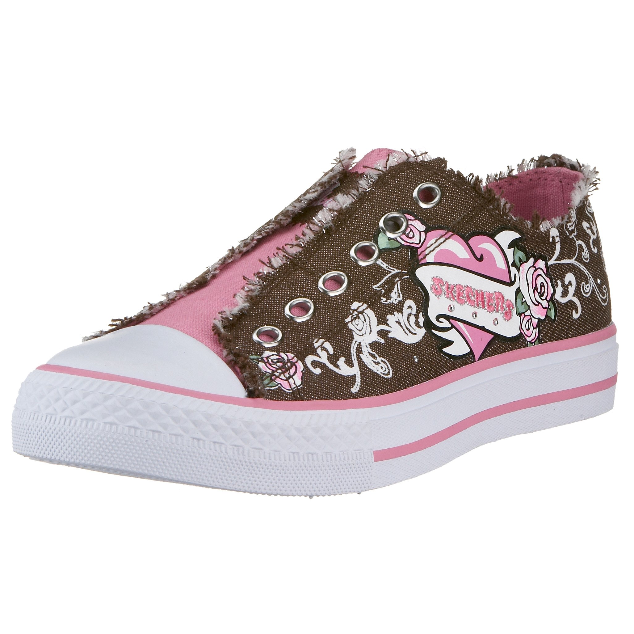 Skechers Shuffle First Crush 83215L BKPR - Zapatillas de Lona para niña