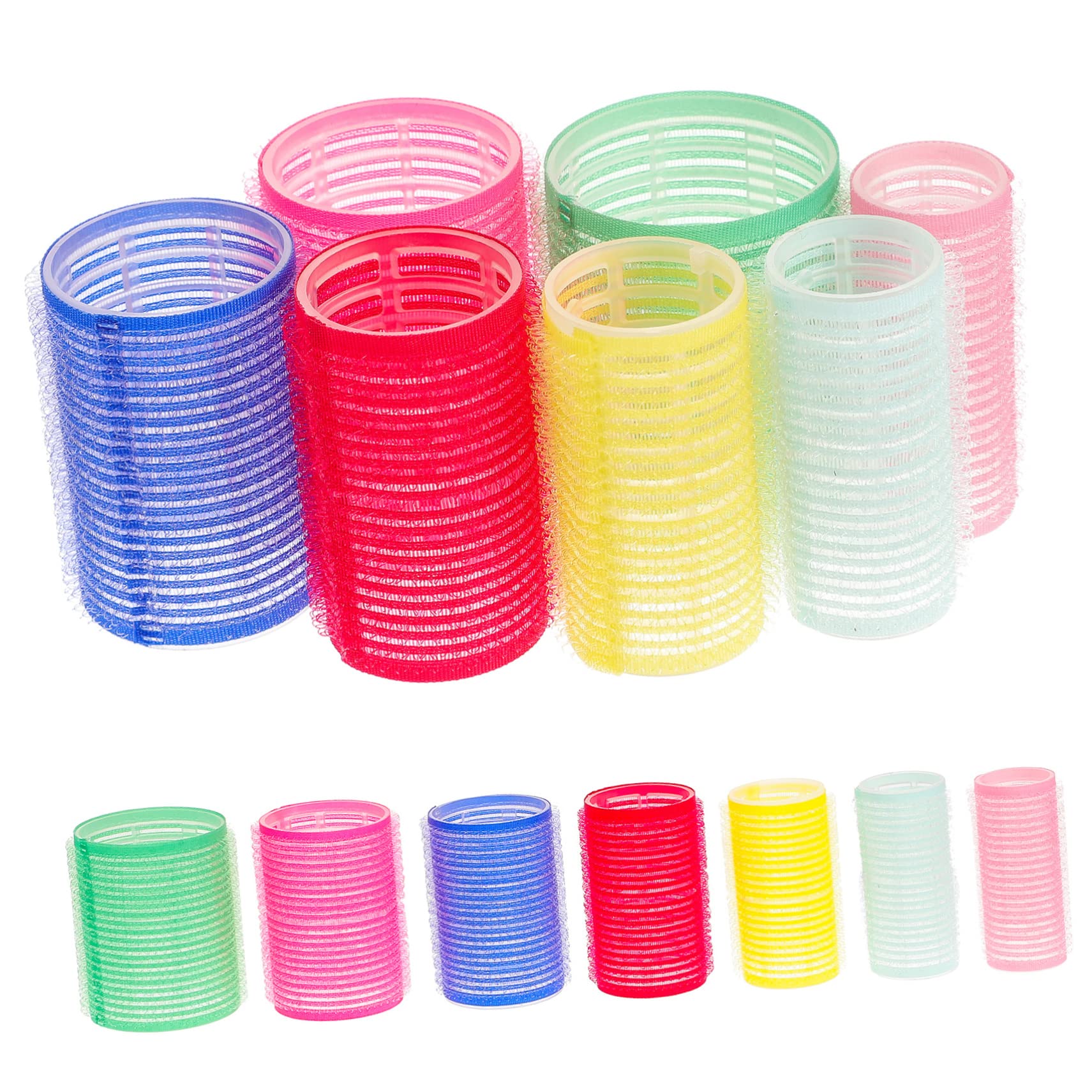 WOFASHPURET 14pcs Self Grip Hair Curling Rollers for All Hair Types No Heat Required for Waves and Retro for Women Random Color