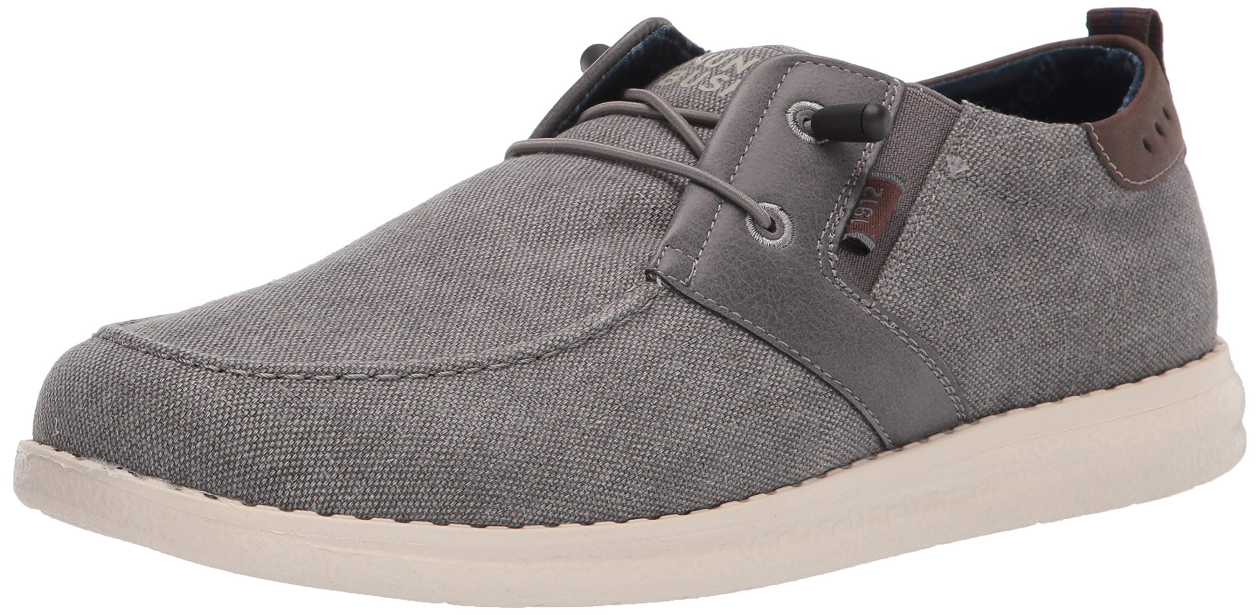 Nunn Bush Herren Brewski Moc Toe Slip-on Canvas Knit Loafer mit Elastischem Bungee Slipper, GRAU, 40.5 EU