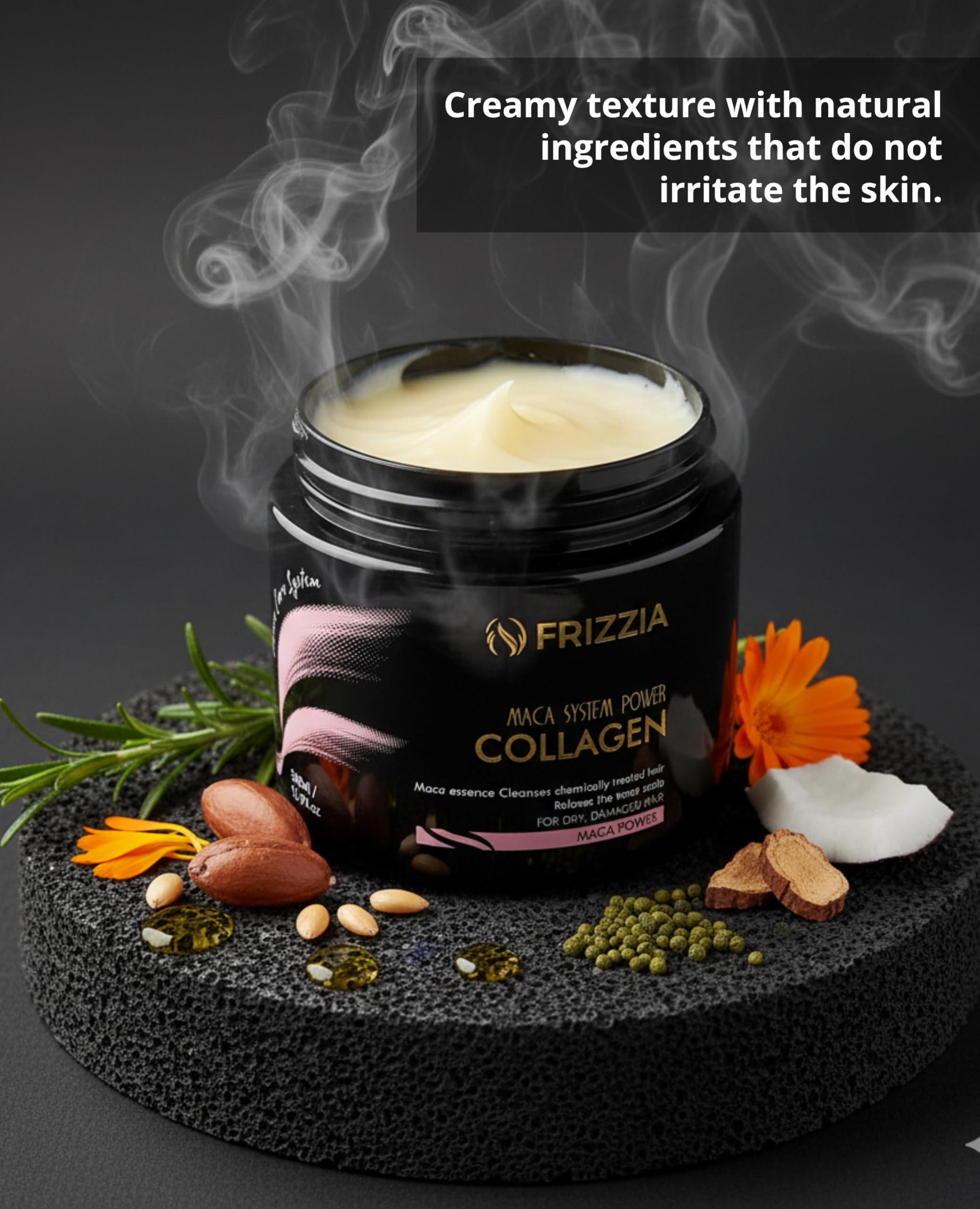 Mascarilla capilar ULTRA Colágeno, FÁCIL de usar. Con aceite de argán y maca. Hidratación y brillo, tratamiento antiencrespamiento para cabello seco y dañado, suavidad profesional, 16.9 fl oz 5
