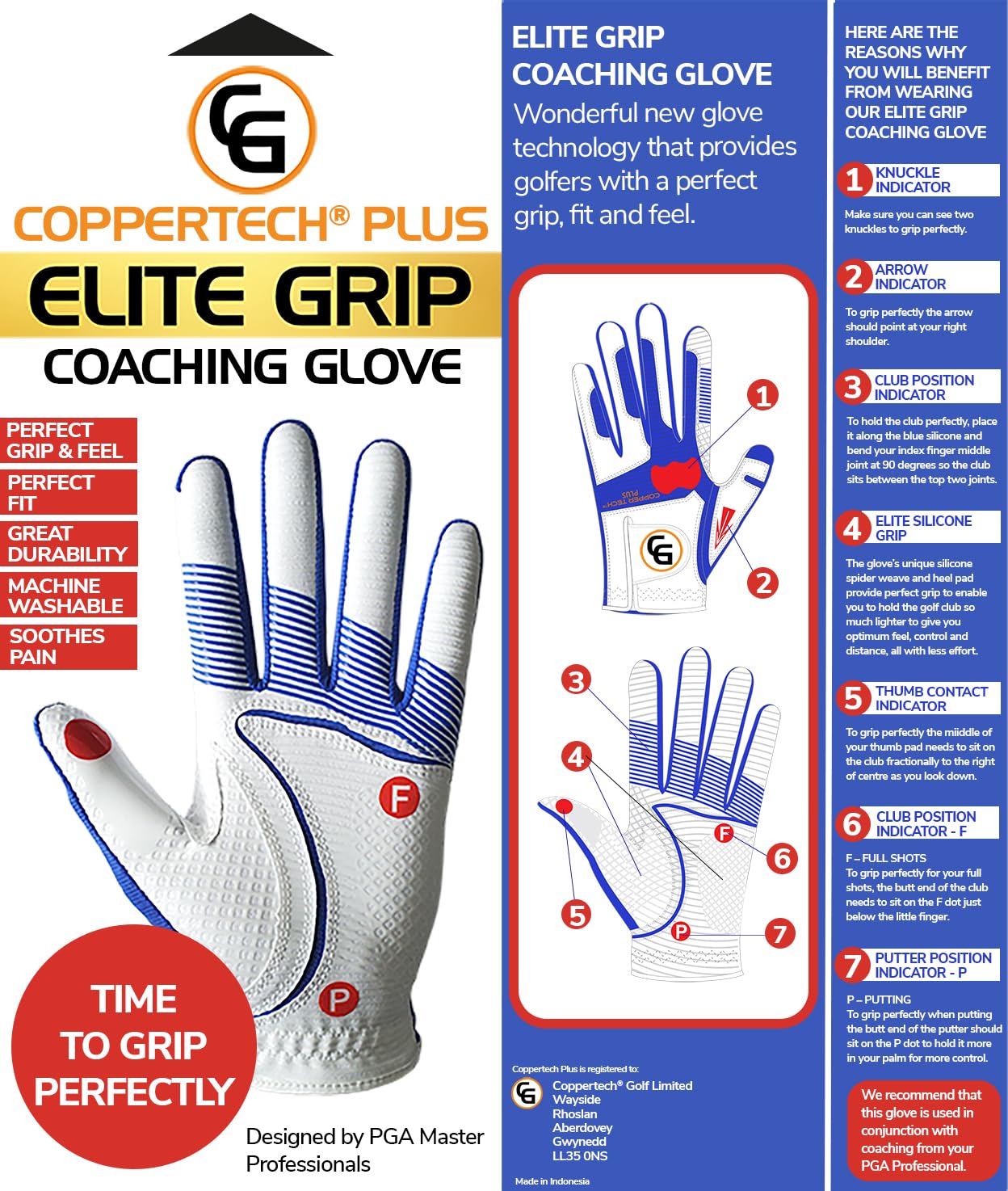 Coppertech PLUS ELITE GRIP COACHING GLOVE โ image 1