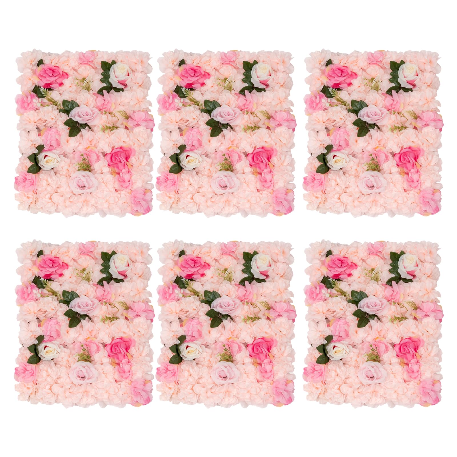 6 pannelli da parete per fiori, 40 x 60 cm, decorazione di fiori artificiali, pareti di rose, rose, piante acquatiche, fiori da parete, sfondo fai da te, per feste di matrimonio