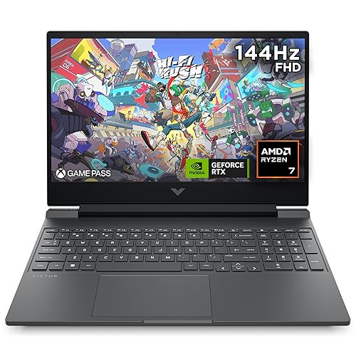 HP Victus 15.6" Gaming Laptop | AMD Ryzen 7 7445H Processor | 16GB RAM | 512GB SSD | NVIDIA GeForce RTX 4050 | 144Hz FHD IPS Anti-glare Display | Windows 11 | AMD FreeSync | Fast charge | 15-fb3003sa - AMD Ryzen 7 7445H - 16 GB - 512.0 GB - NVIDIA GeForce RTX 4050
