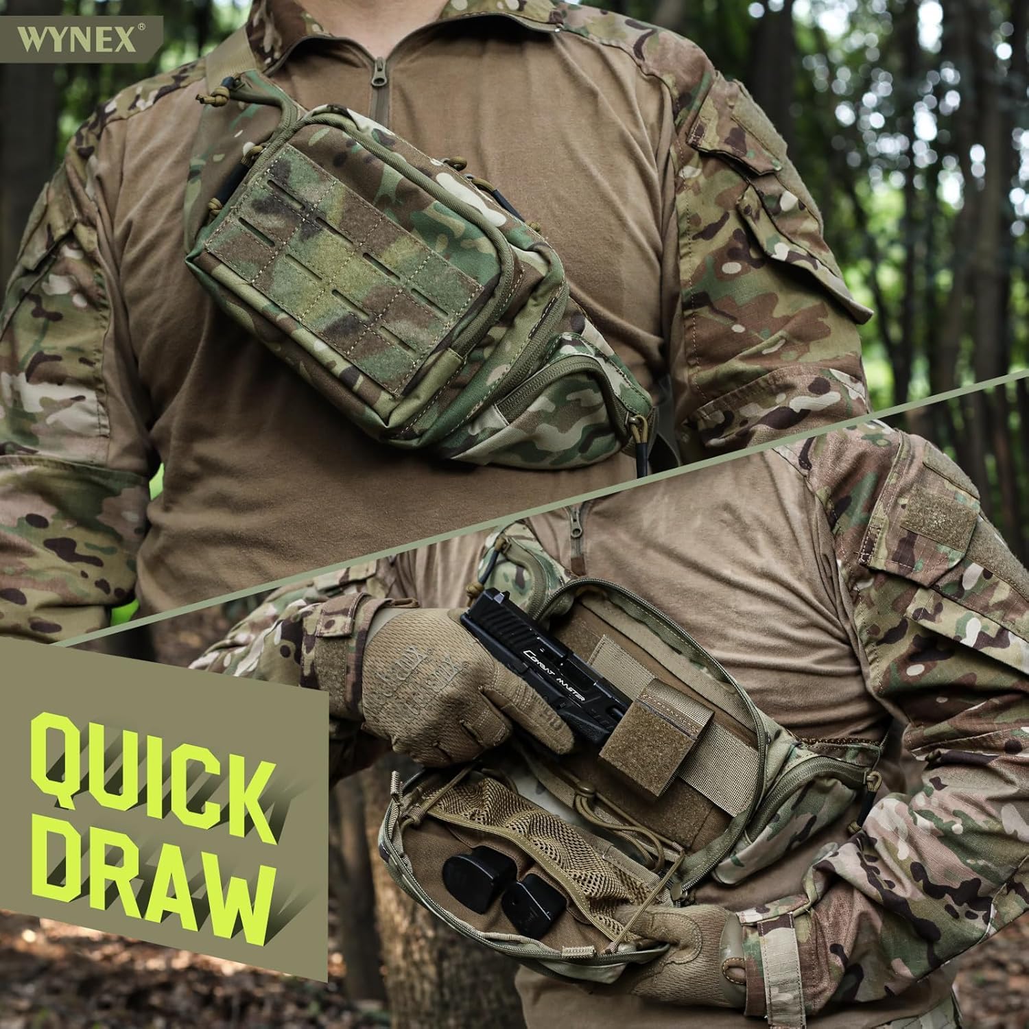 Dulwaist-Sac De Transport Dissimulé Pour Odor, étui En Poudre, Sac Banane, Sacs Initiés à La Onde, Chasse En Plein Air, Camping