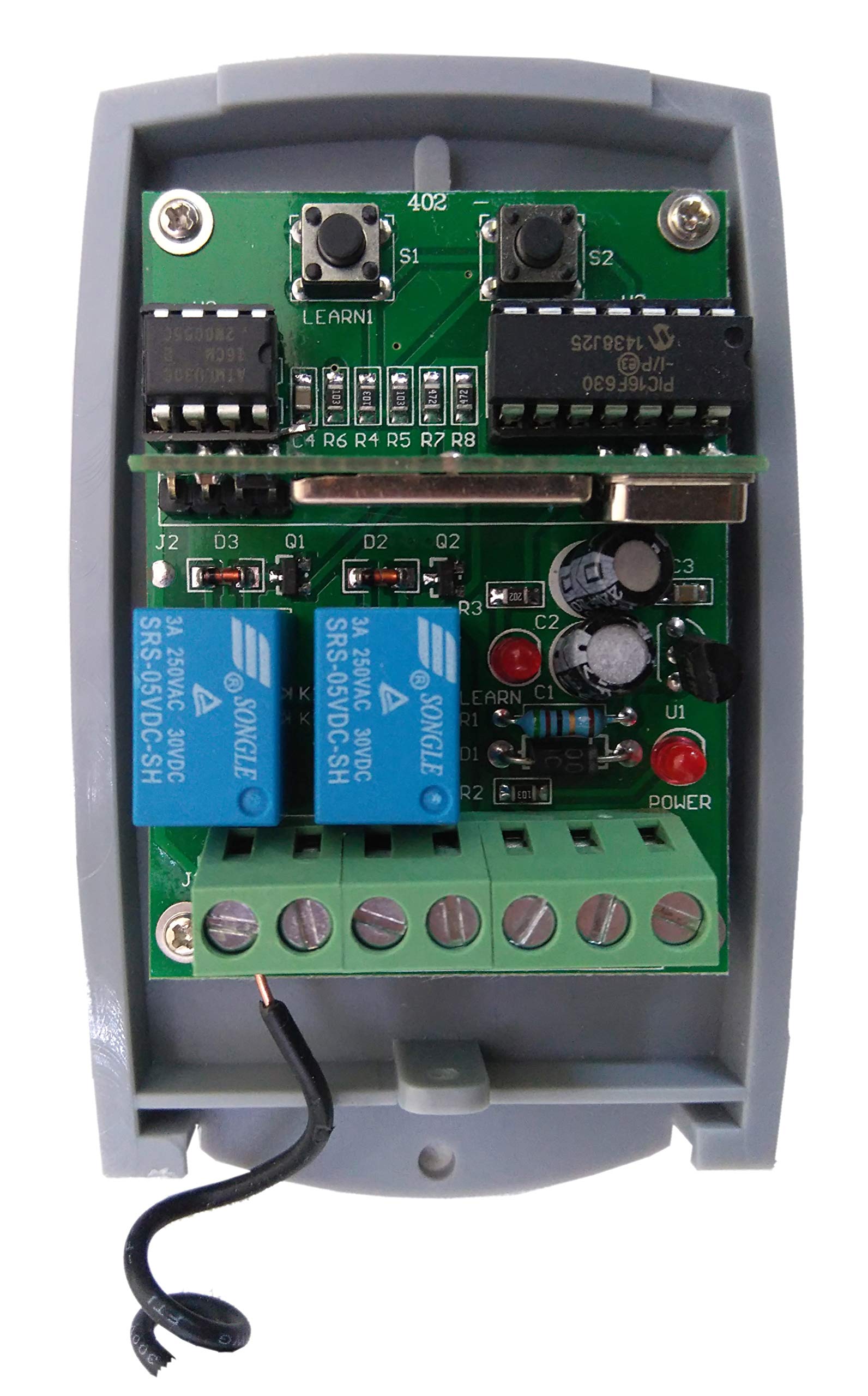 Kit Ricevitore 433MHz Con 2 Radiocomandi 2 Canali &ndash; 12-24V Per Automatismi