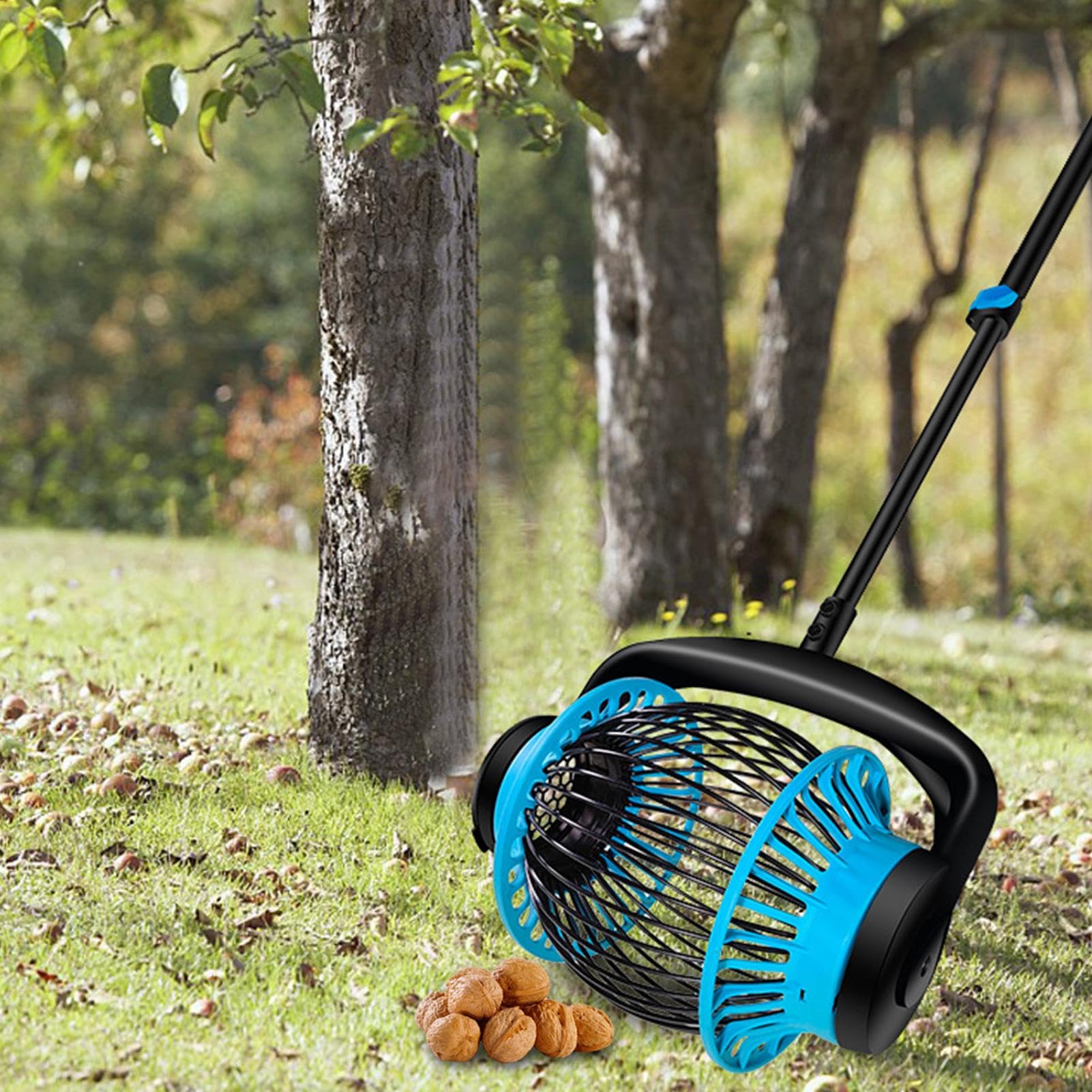 Recolector de nueces retráctil, recogedor de conos de pino rodante | recogedor rápido para nueces, castañas, bellotas, pelotas de golf
