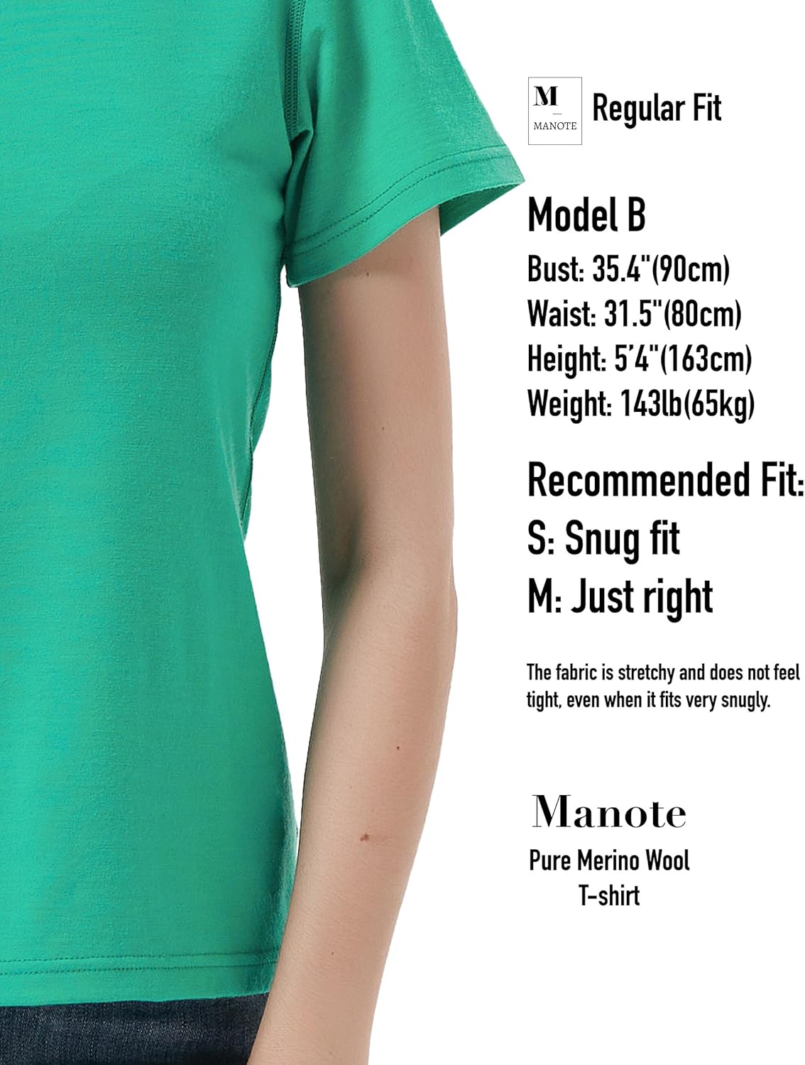 100% Merino Wool T Shirts Women, Short Sleeve Crew Neck Tee Lightweight Undershirt, No-Odor Base Layer for Hiking - Image 7