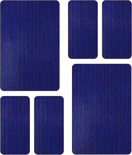 Kit de reparación de cubierta de piscina de 6 piezas, kit de parche azul para cubierta de seguridad para piscina, kit de parche de malla