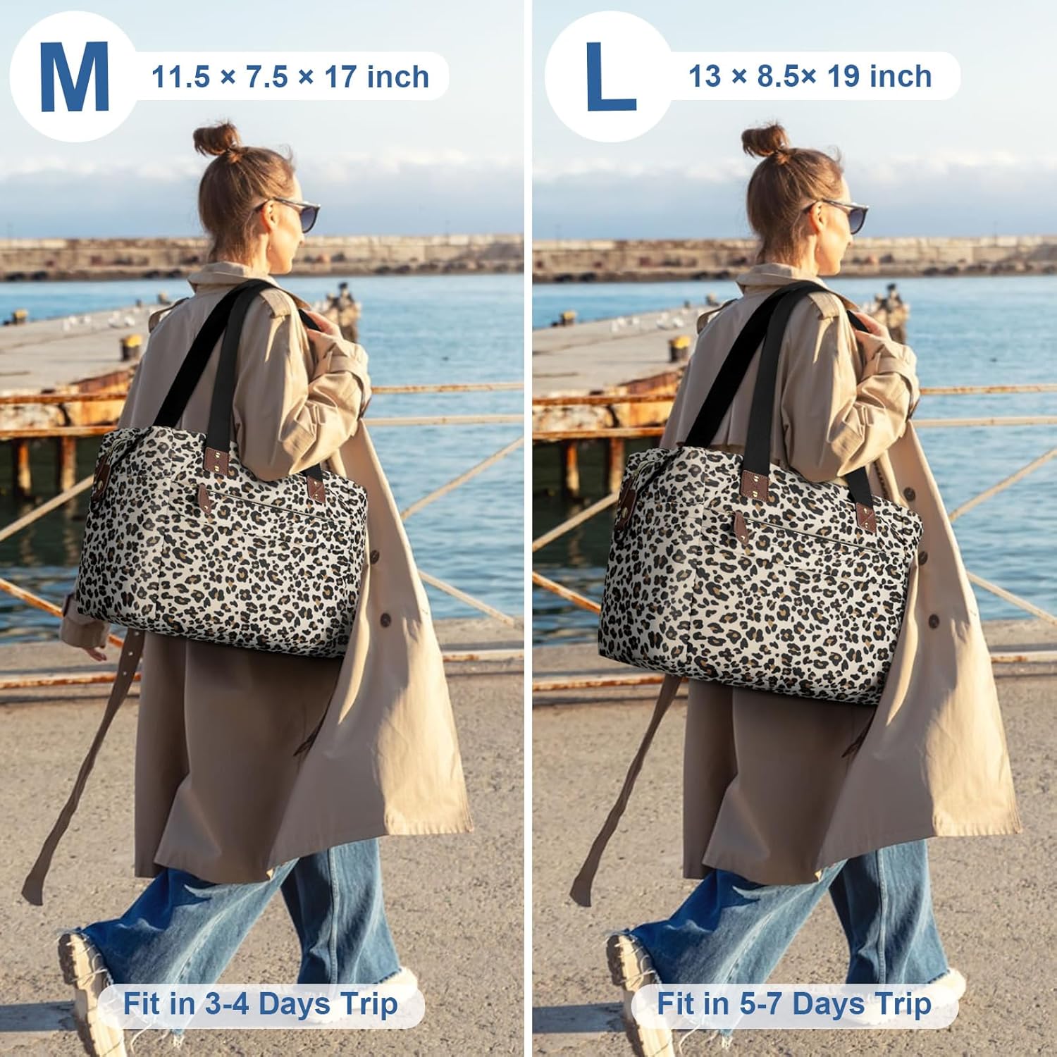 Travel Duffle Bag, Waterproof Weekender Overnight Hospital Bags for Women Men with Toiletry Bag Lightweight Carry on Personal Item Duffle Gym Bag for Travel, Airplanes, Sports - Image 2